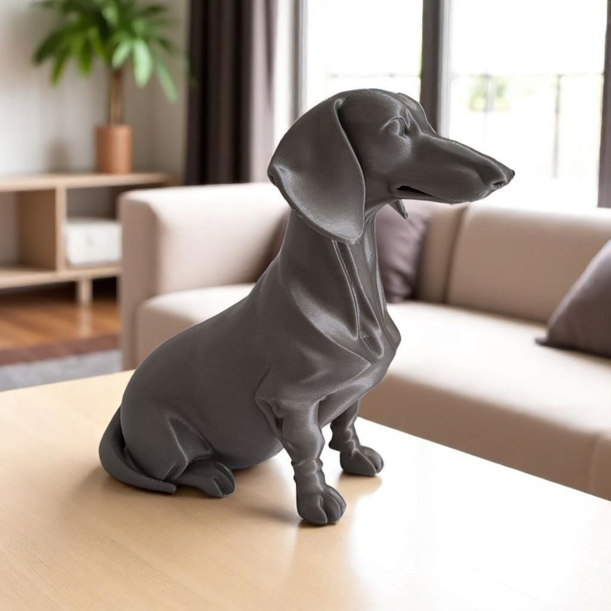 Sculpture #24 – Minimalist Modern Dachshund Figure 3D print product image 3 by Deltaprints
