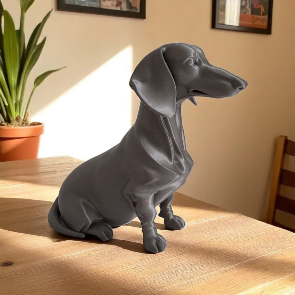 Sculpture #24 – Minimalist Modern Dachshund Figure – commercial STL model for 3D printing by Deltaprints
