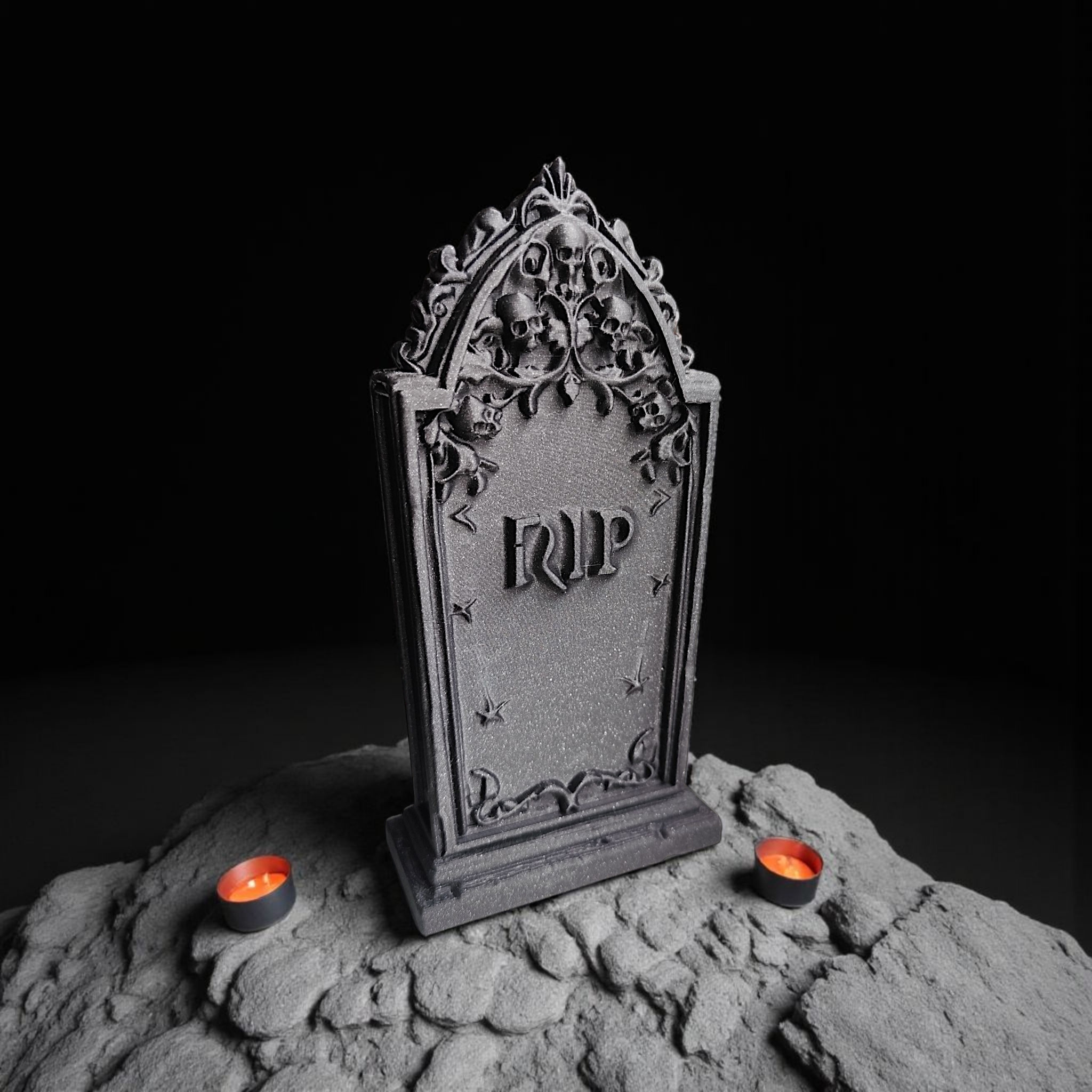 Scary Halloween decoration tombstone commercial STL file Desk Accessories by Deltaprints