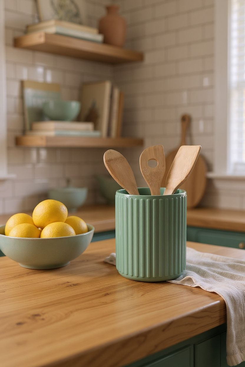 RibWeave – Hygge Ribbed Utensil Holder 3D print product image 2 by Deltaprints