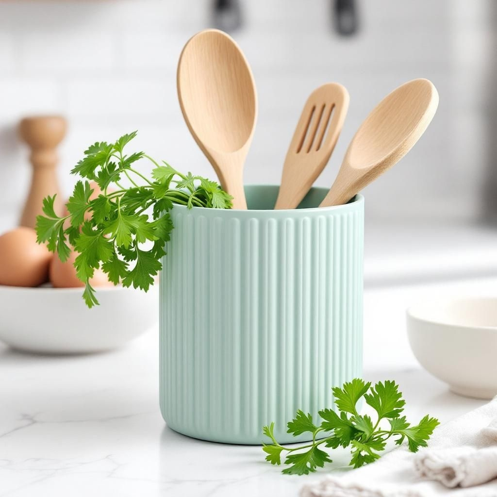 RibWeave – Hygge Ribbed Utensil Holder commercial STL file Kitchen Accessories by Deltaprints