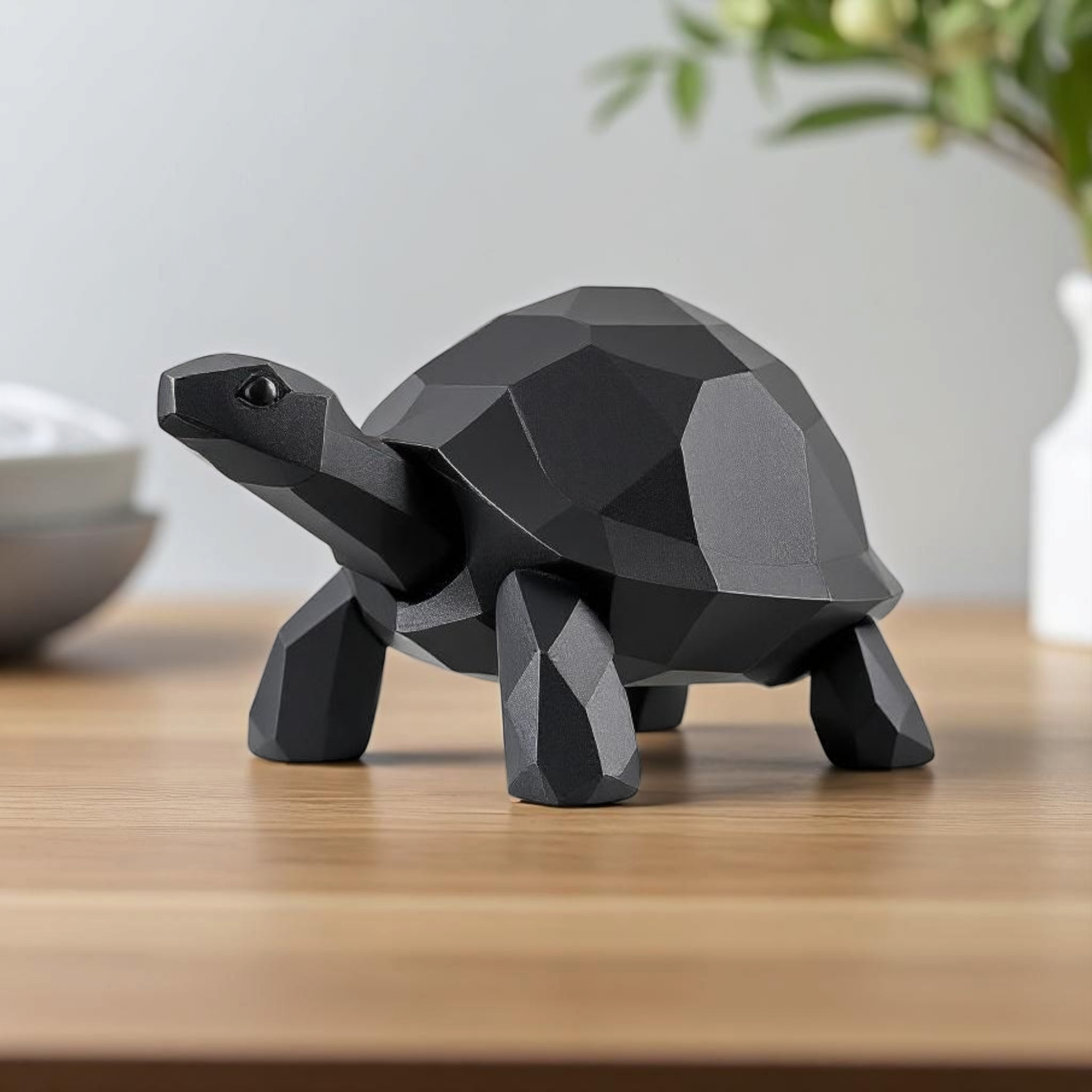 Sculpture #28 – Walking Low Poly Turtle commercial STL file Sculptures by Deltaprints
