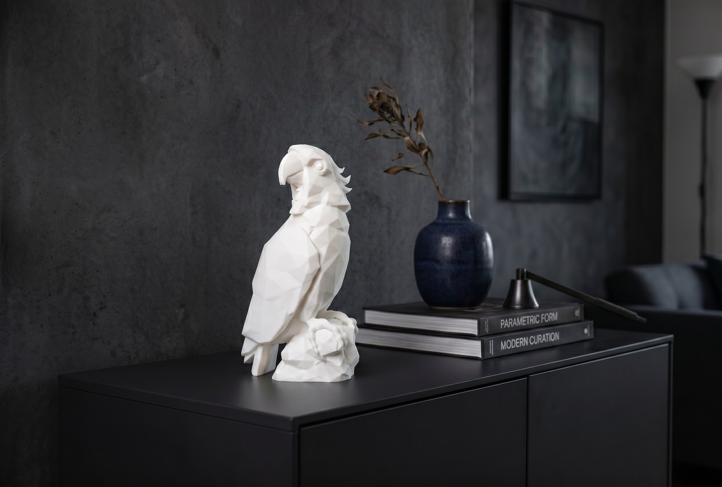 Sculpture #60 – Low Poly Parrot commercial STL file Sculptures by Deltaprints