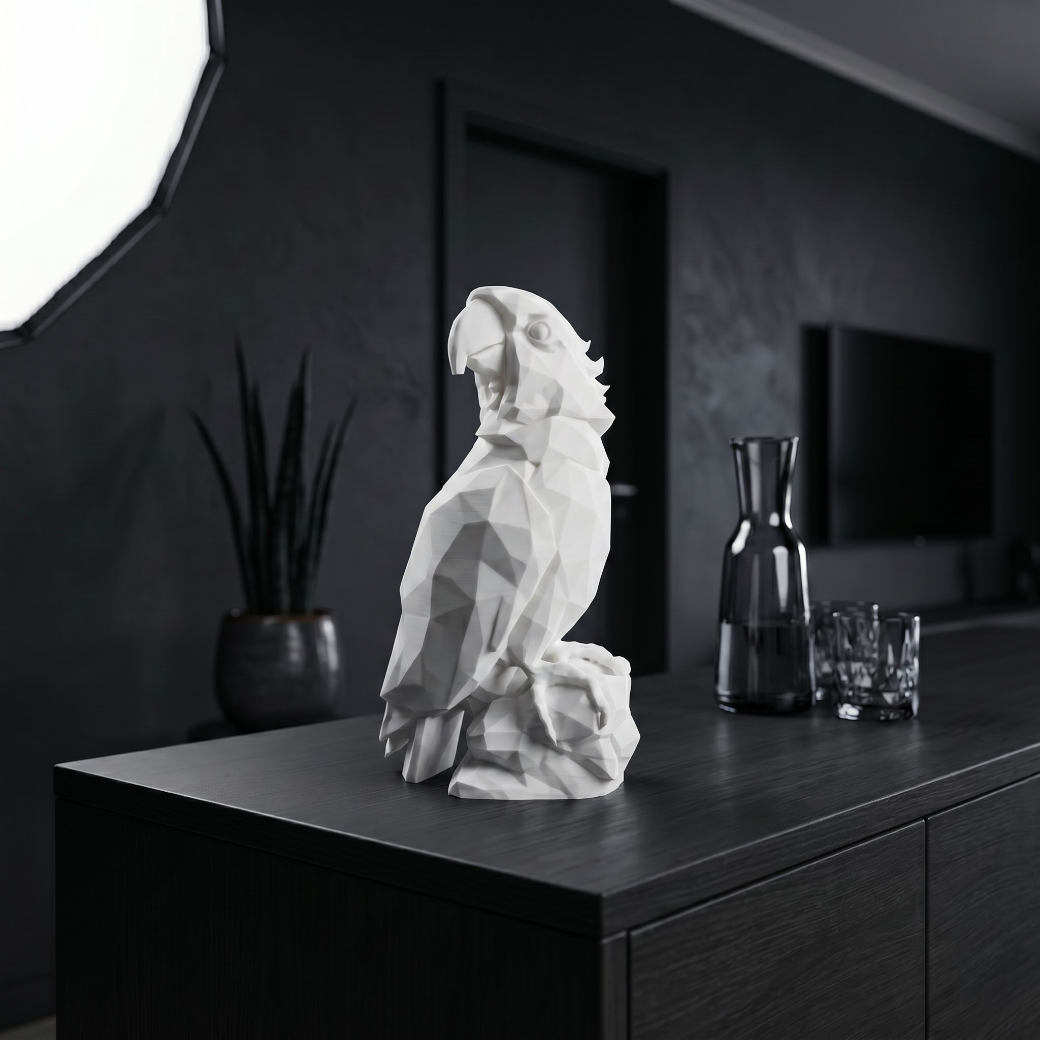 Sculpture #60 – Low Poly Parrot 3D print product image 2 by Deltaprints