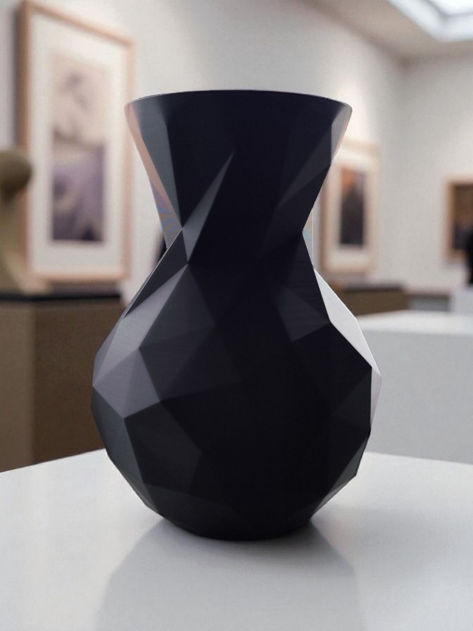 Minimalist low poly vase commercial STL file Vases by Deltaprints