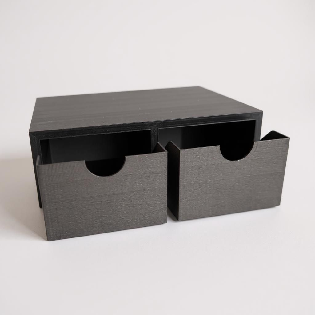 Monitor Riser with Two Drawers – Deltaprints Portable Drawer Cabinet 3D print product image 4 by Deltaprints