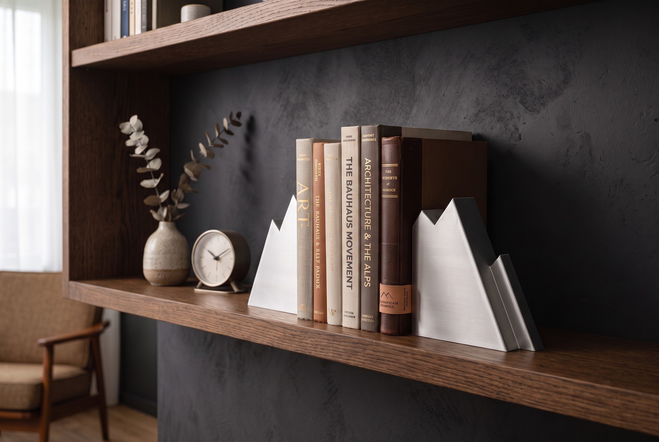 Minimalist Mountain Bookend Duo commercial STL file Desk Accessories by Deltaprints
