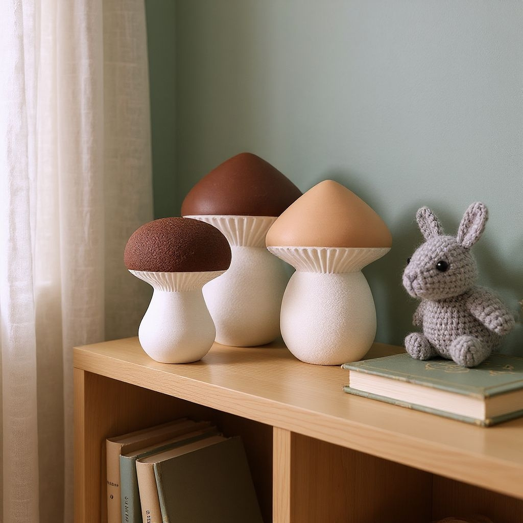 Sweet Autumnal Decoration Mushroom Set 3D print product image 2 by Deltaprints