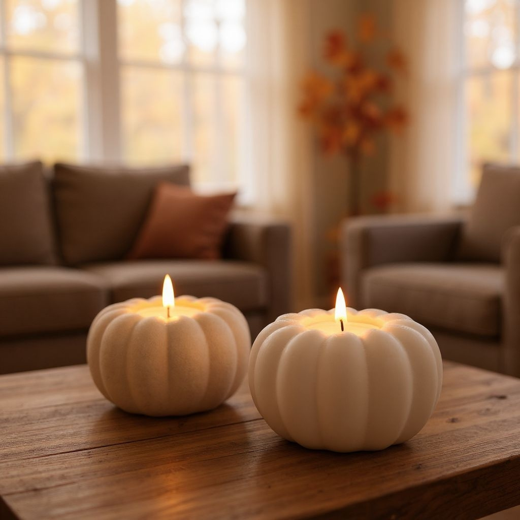 Autumn Pumpkin Tealight Holders commercial STL file Candle Holders by Deltaprints