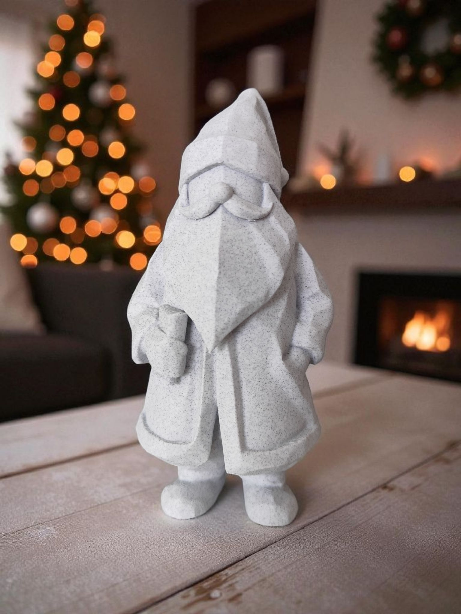 Minimalist Santa Claus decorative figure 3D print product image 2 by Deltaprints