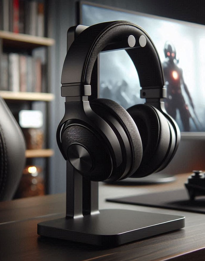 Stylish and stable headphone stand commercial STL file Desk Accessories by Deltaprints