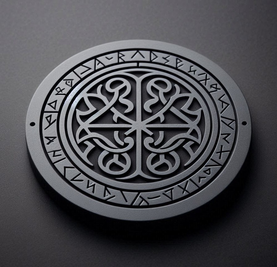 Drinks & Coffee Cup Coaster „Runestone“ commercial STL file Desk Accessories by Deltaprints