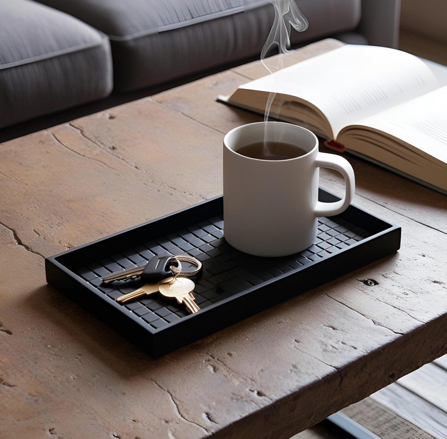 Designer Key and Small Items Tray „Bricked“ commercial STL file Desk Accessories by Deltaprints