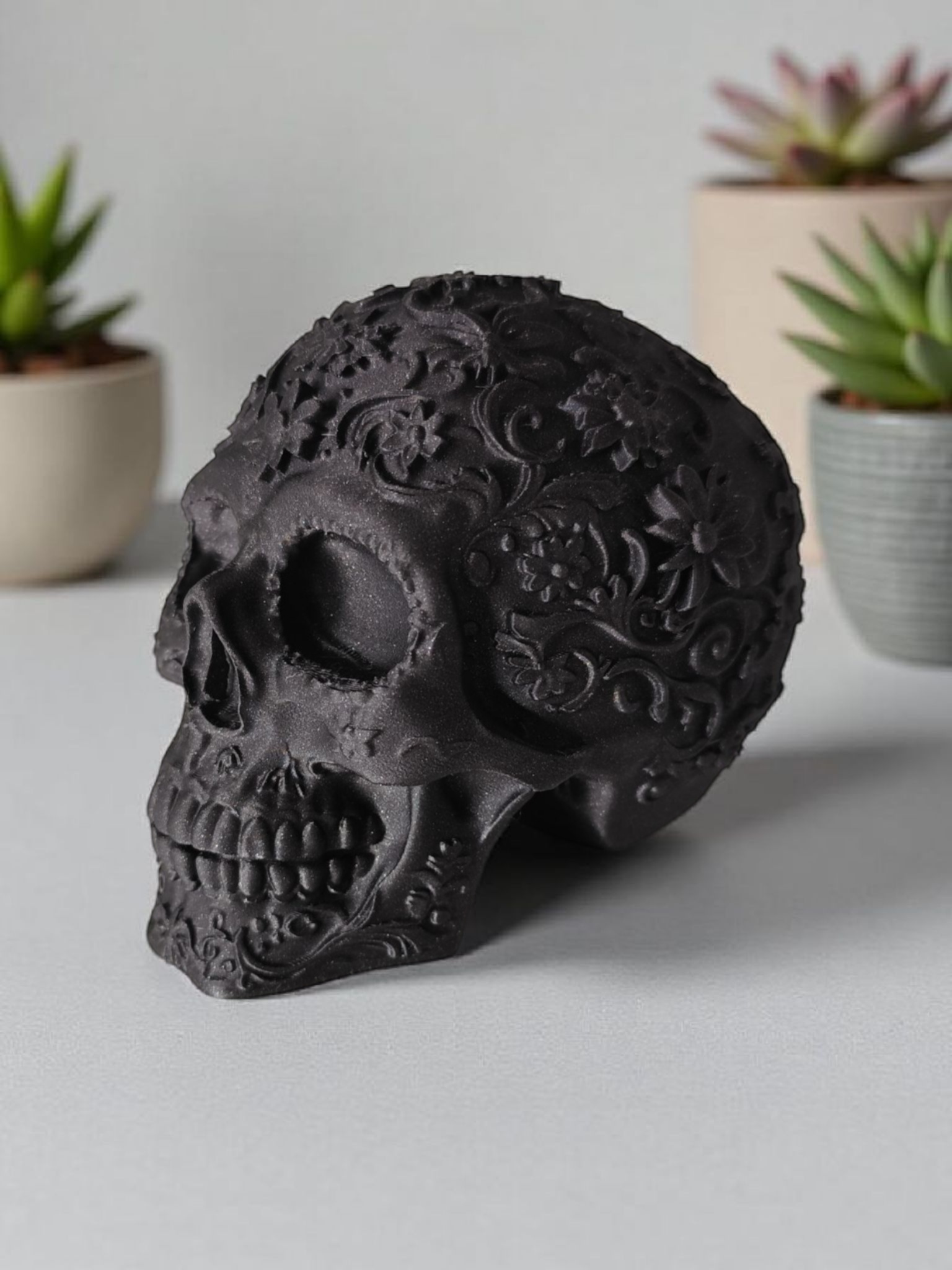 Mexican Ornament Skull commercial STL file Desk Accessories by Deltaprints
