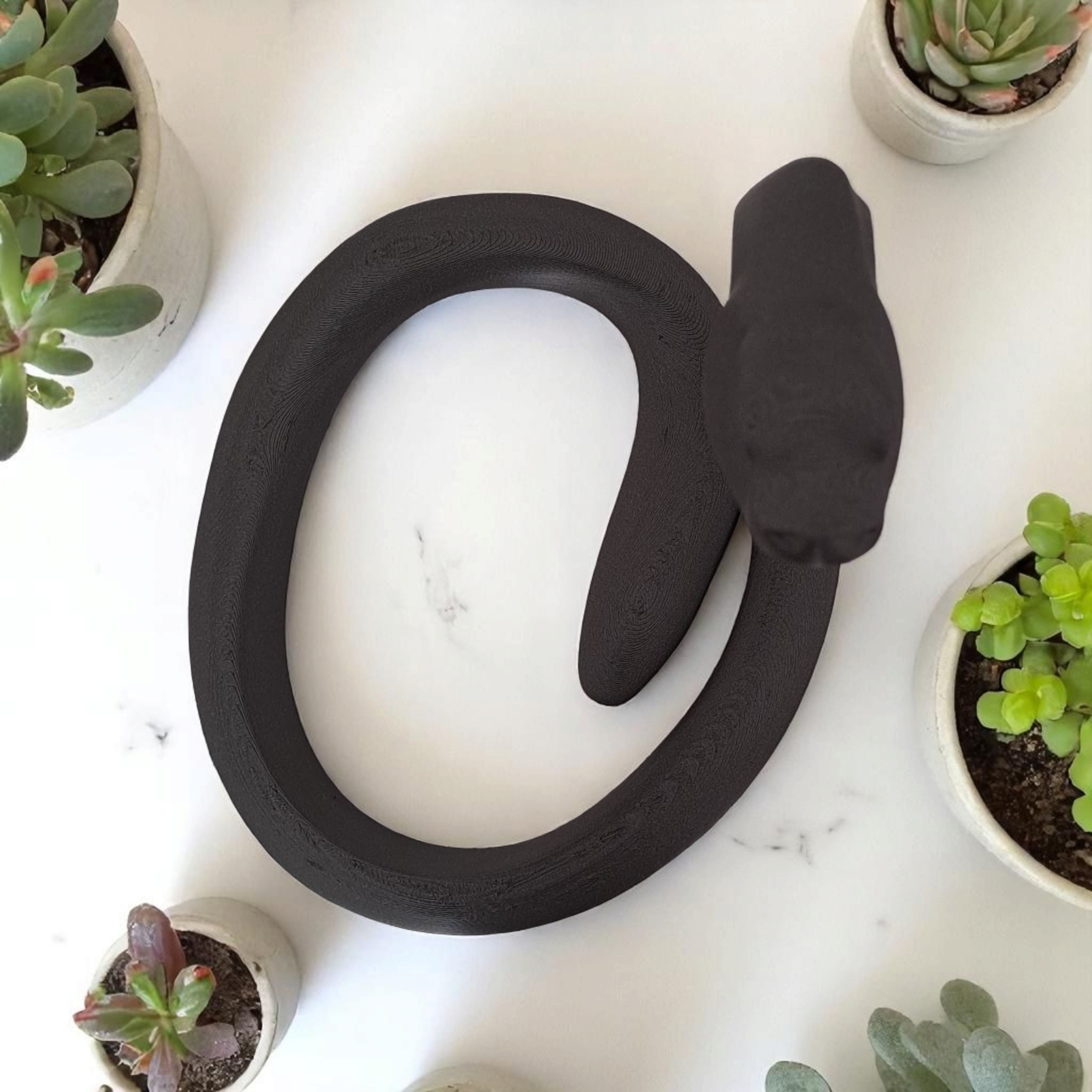 Sculpture #23 – Minimalist Design Snake „BlackMamba“ 3D print product image 4 by Deltaprints