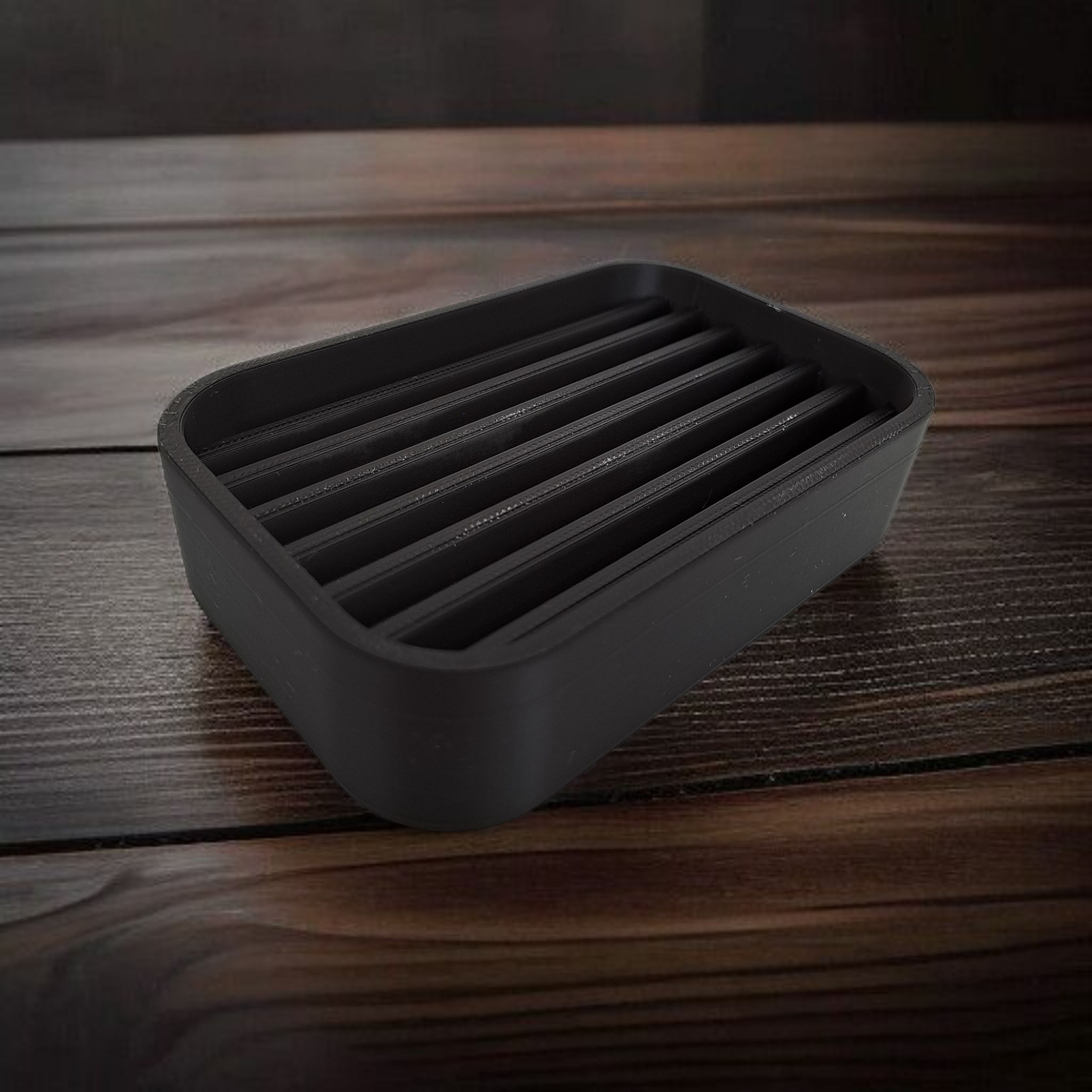 Modern Soap Bar Holder With Drainage Ribs 3D print product image 2 by Deltaprints