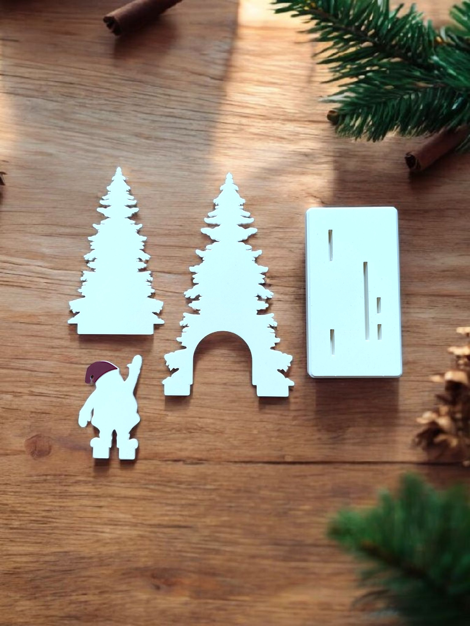 Santa Claus Decor Scene with LED tealight holder 3D print product image 3 by Deltaprints