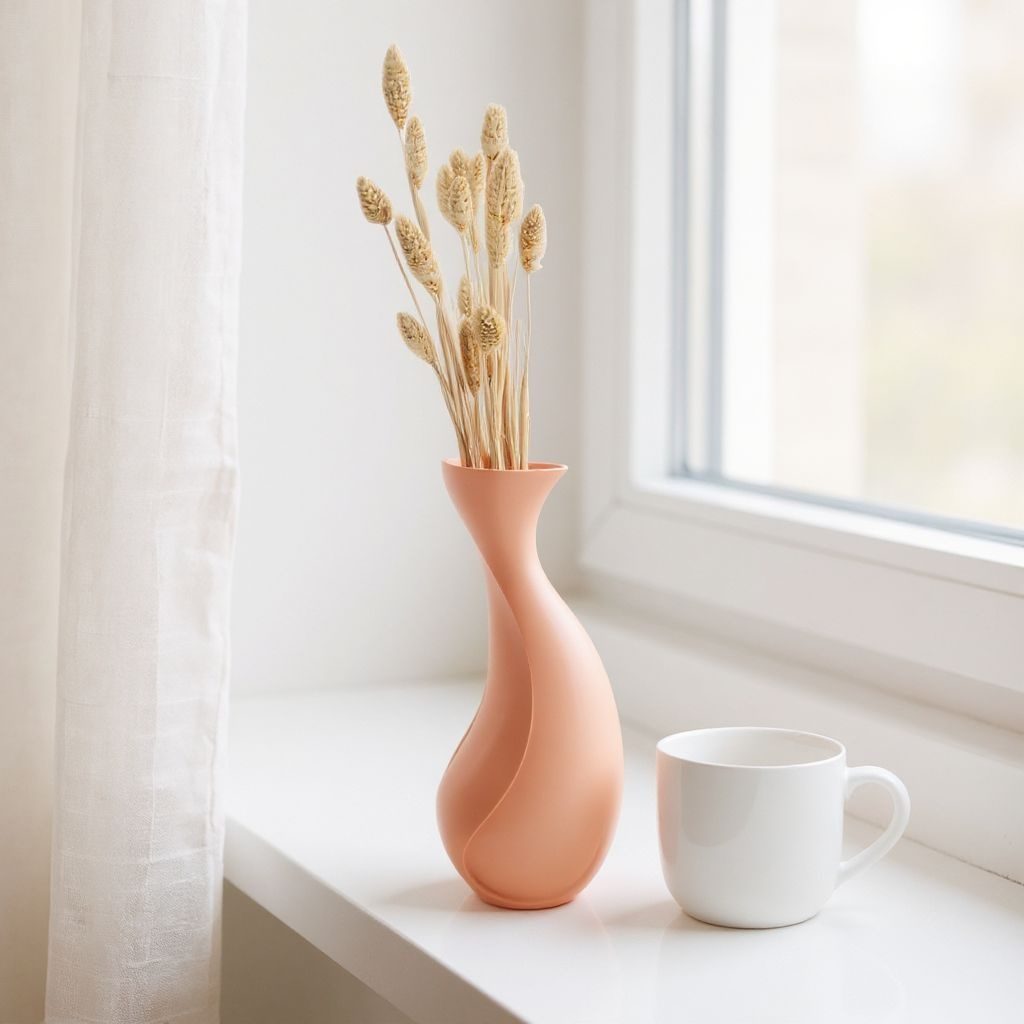 Timelessly beautiful, minimalist vase „Aura“ 3D print product image 3 by Deltaprints