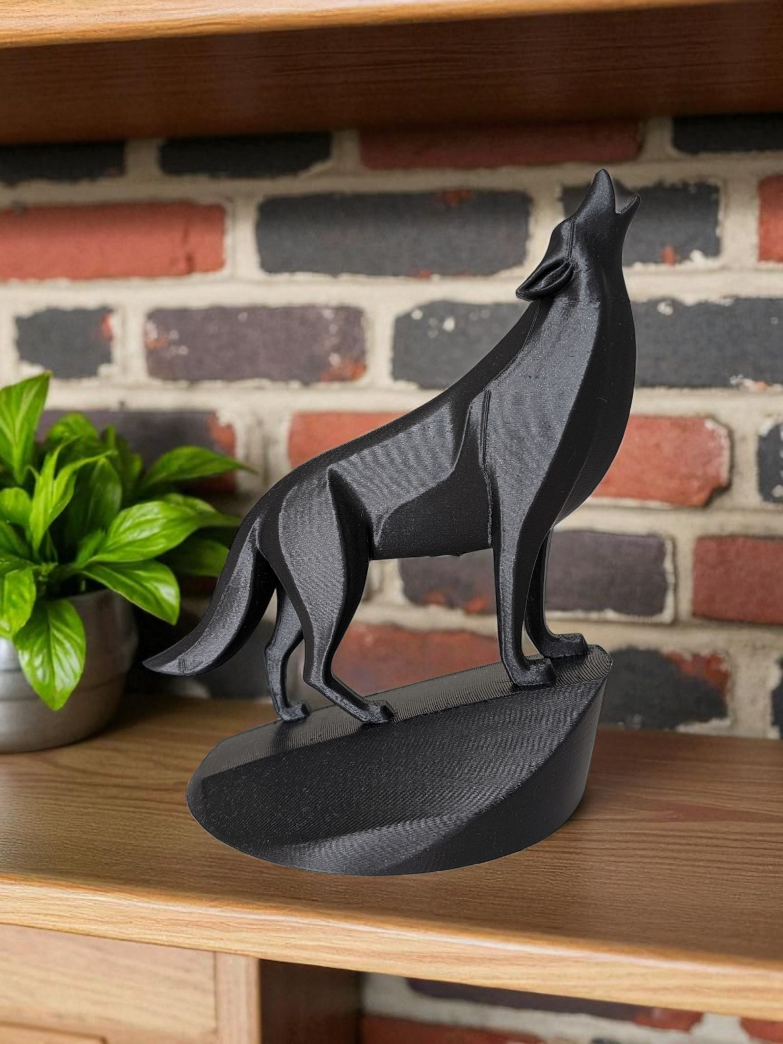 Sculpture #32 – Unique Minimalist Wolf on Pedestal 3D print product image 3 by Deltaprints