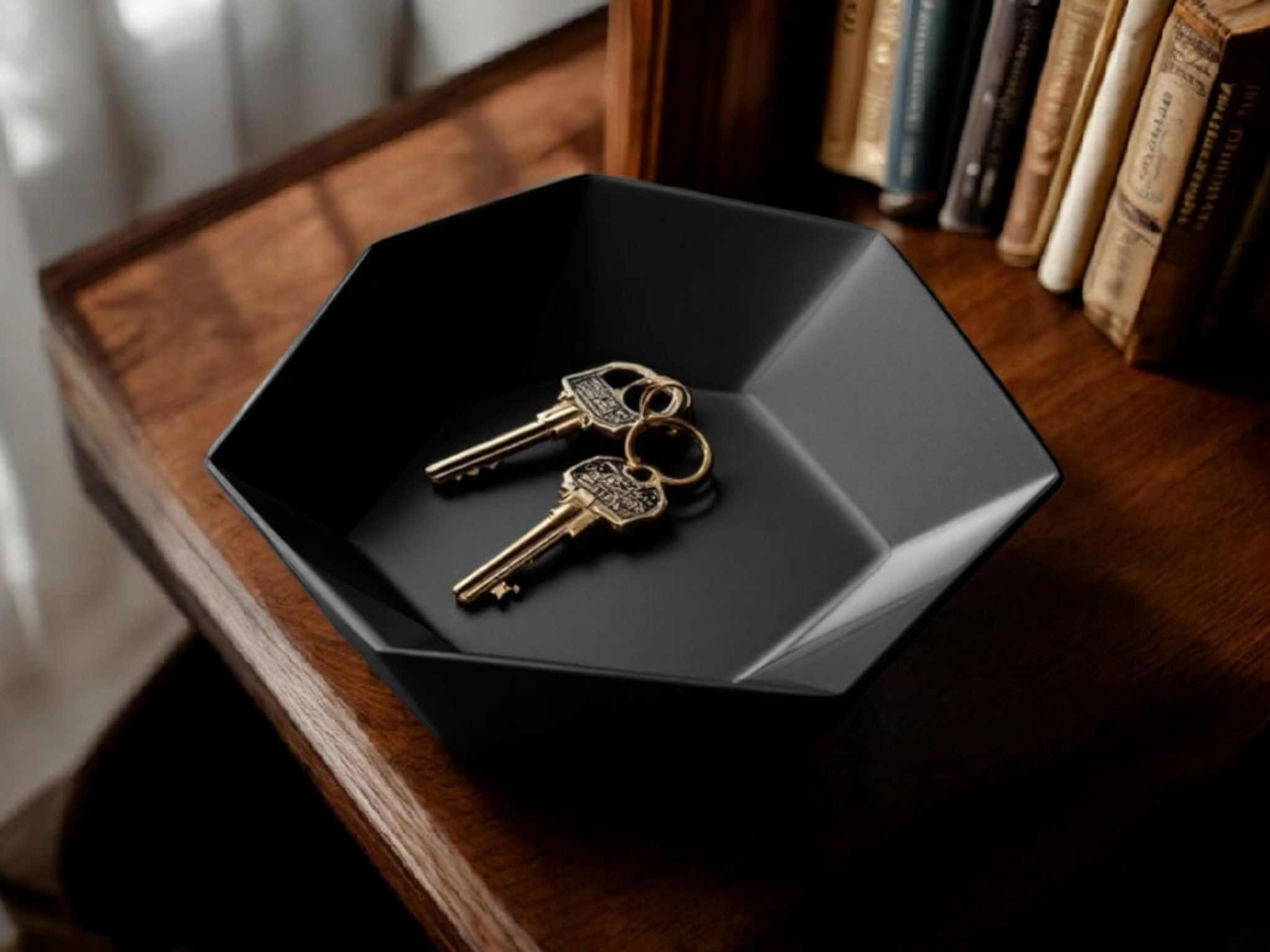 Modern Heptagonal Key And Coin Tray, Bowl 3D print product image 3 by Deltaprints