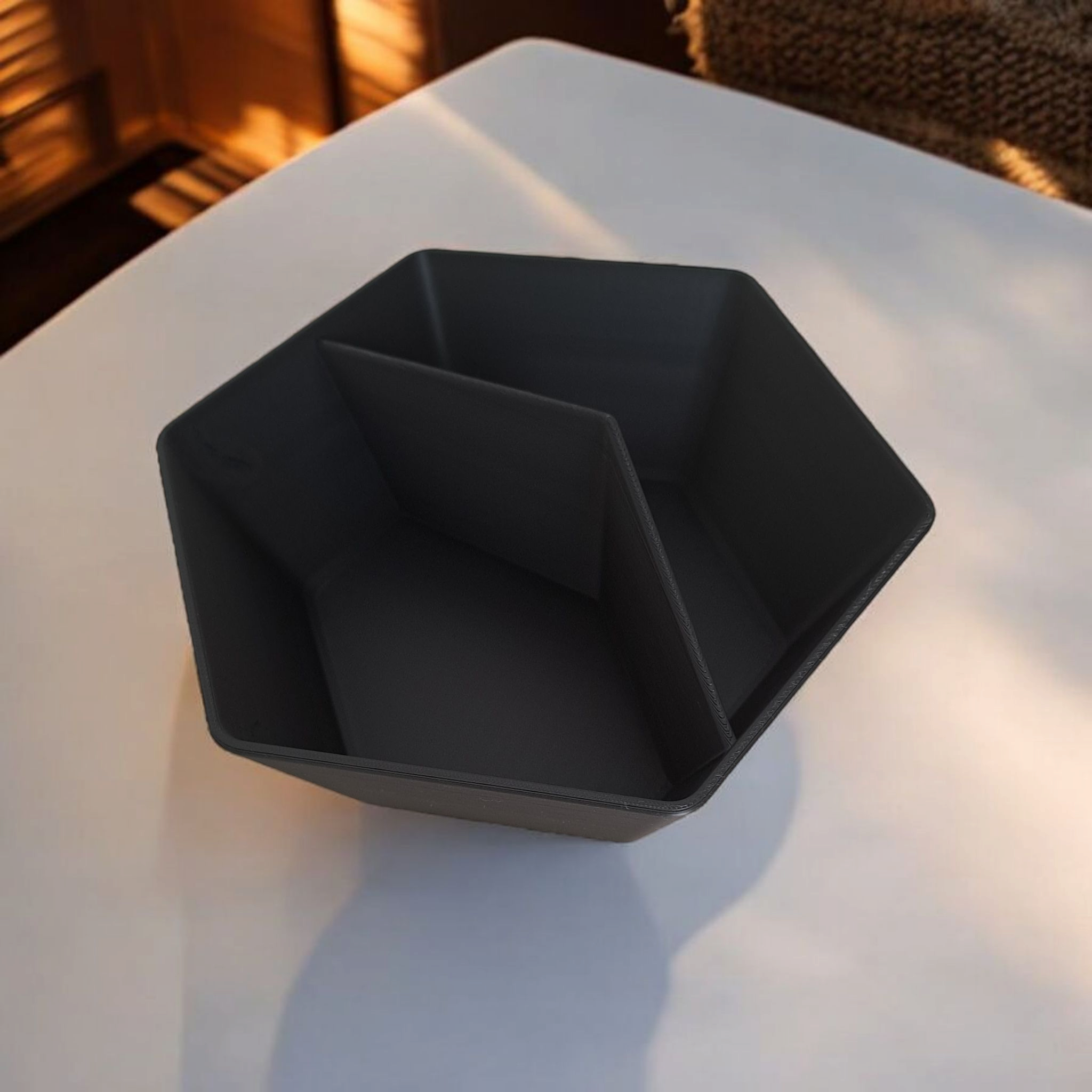 Pistachio Bowl With Two Compartments 3D print product image 4 by Deltaprints