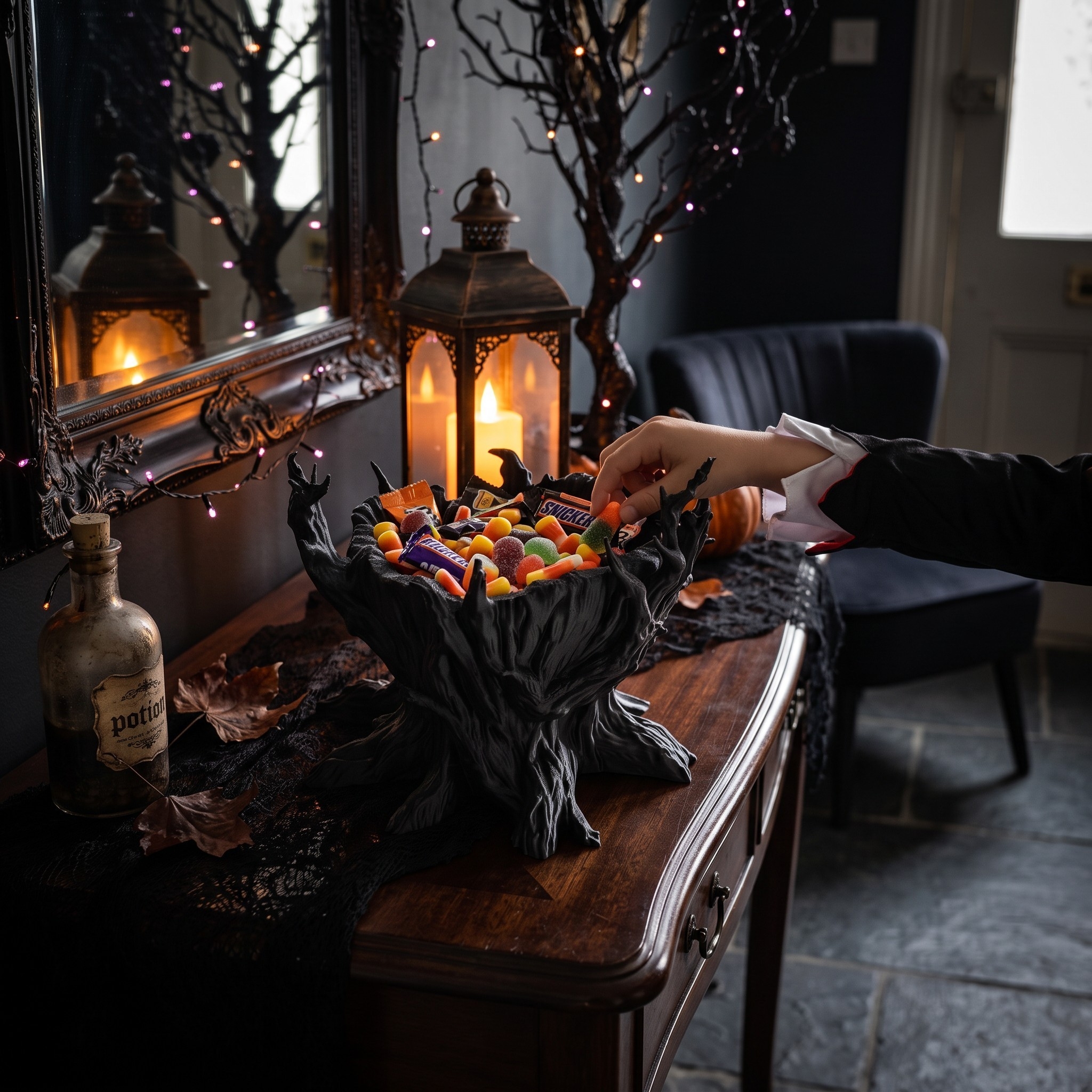 Spooky Tree – Halloween Candy Bowl 3D print product image 3 by Deltaprints