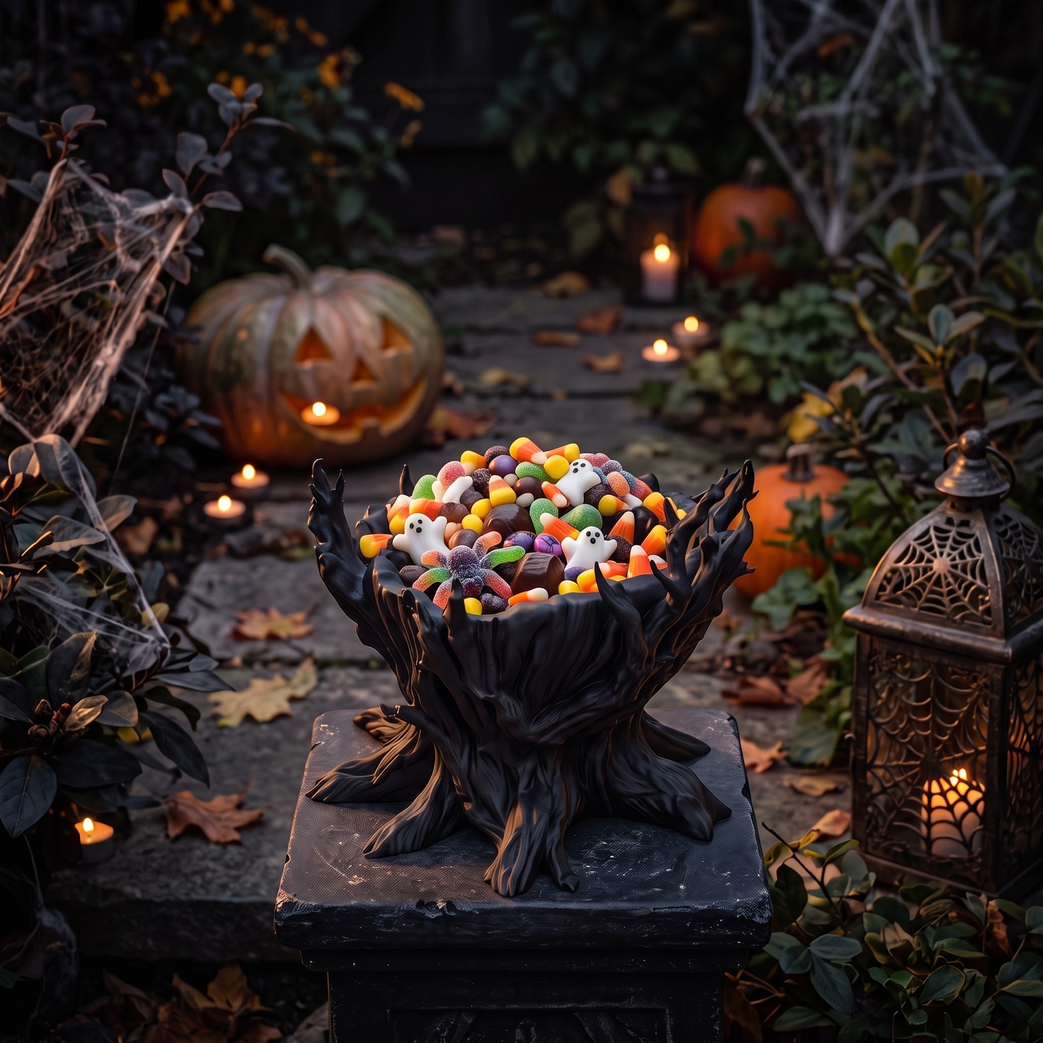 Spooky Tree – Halloween Candy Bowl 3D print product image 4 by Deltaprints