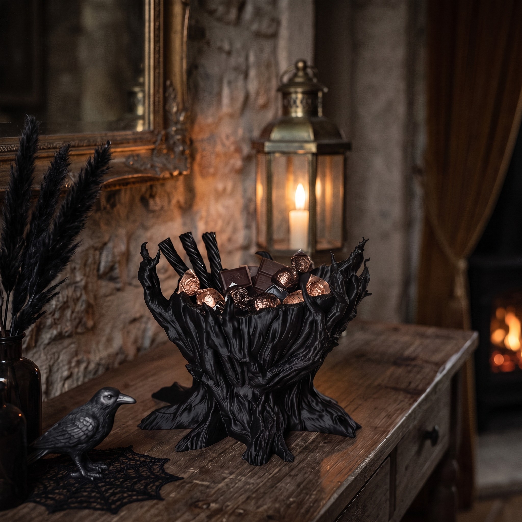 Spooky Tree – Halloween Candy Bowl 3D print product image 2 by Deltaprints