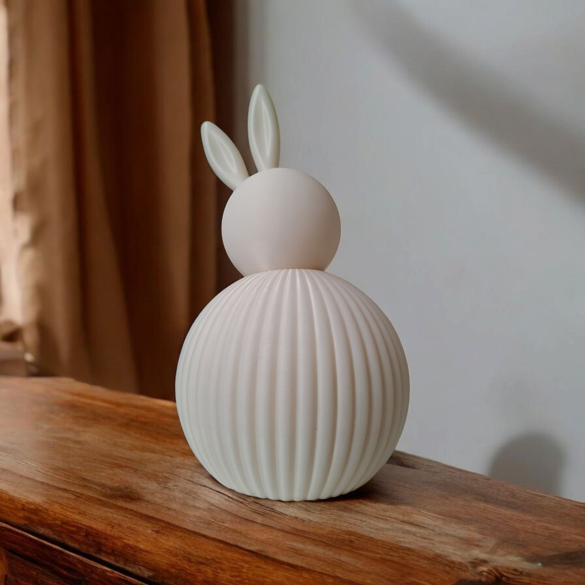 Modern Ribbed Easter Bunny Set 3D print product image 3 by Deltaprints
