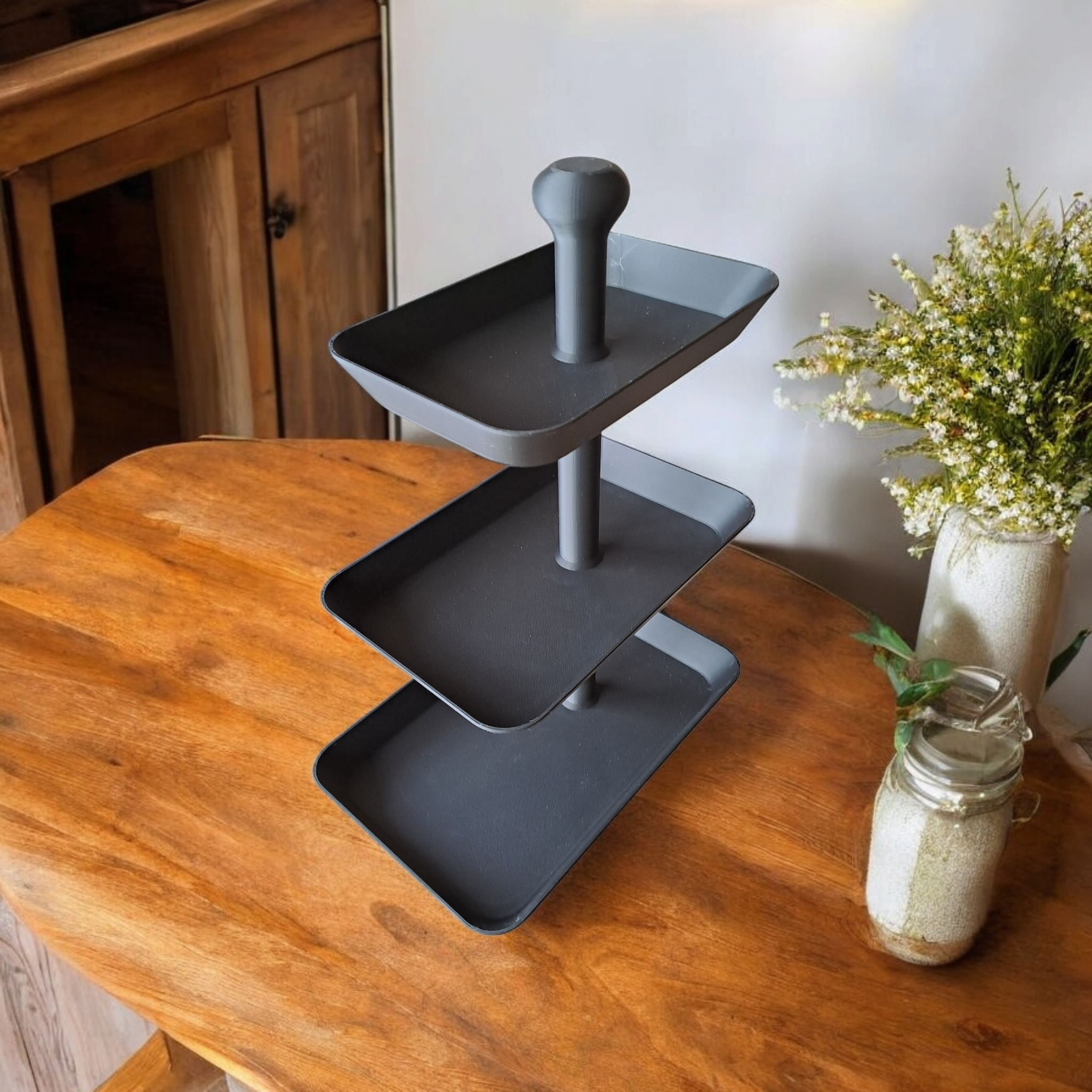 Three Tier Serving Tray – Snack Etagere 3D print product image 3 by Deltaprints