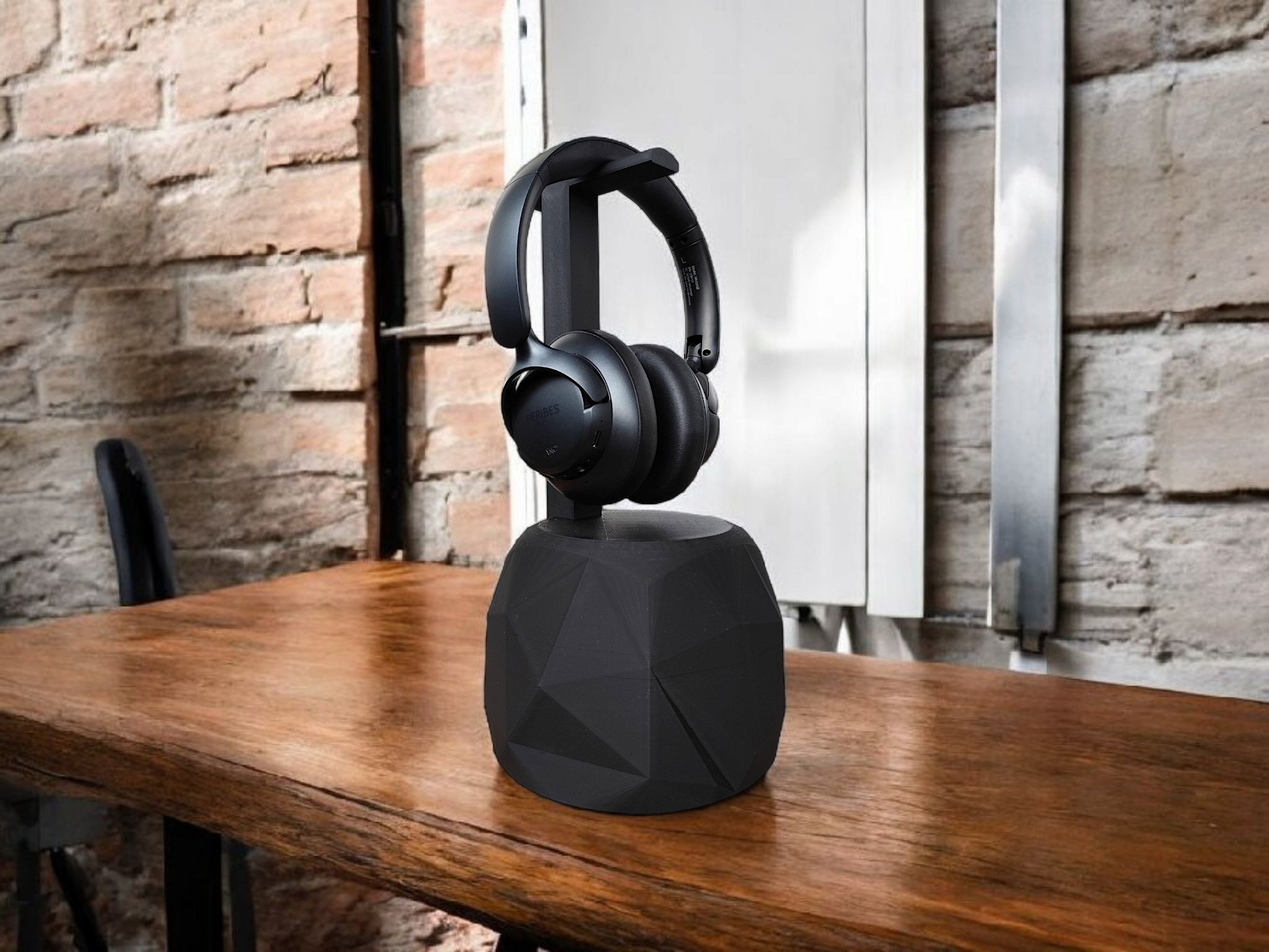 Low Poly Design Headphone Stand „TheRock“ 3D print product image 3 by Deltaprints