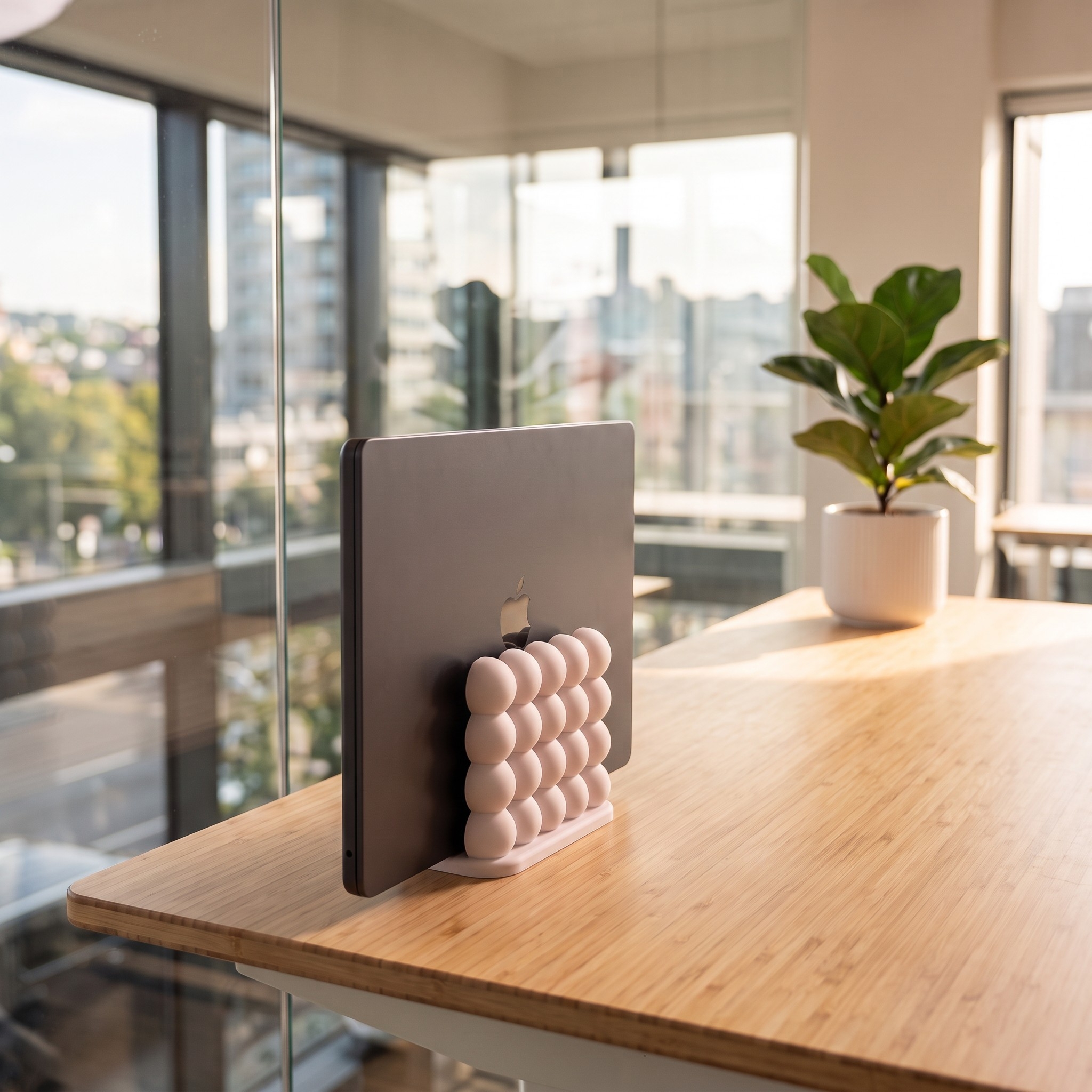 „Bubble Bob“ Vertical Laptop Stand 3D print product image 4 by Deltaprints