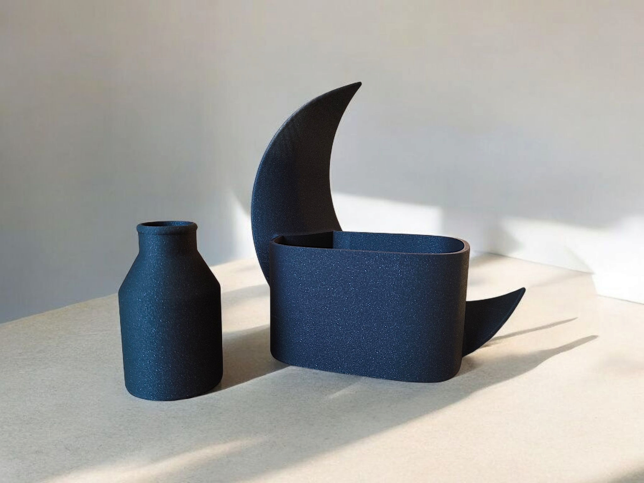 Crescent Decorative Object, Planter and Vase, Vessel 3D print product image 4 by Deltaprints