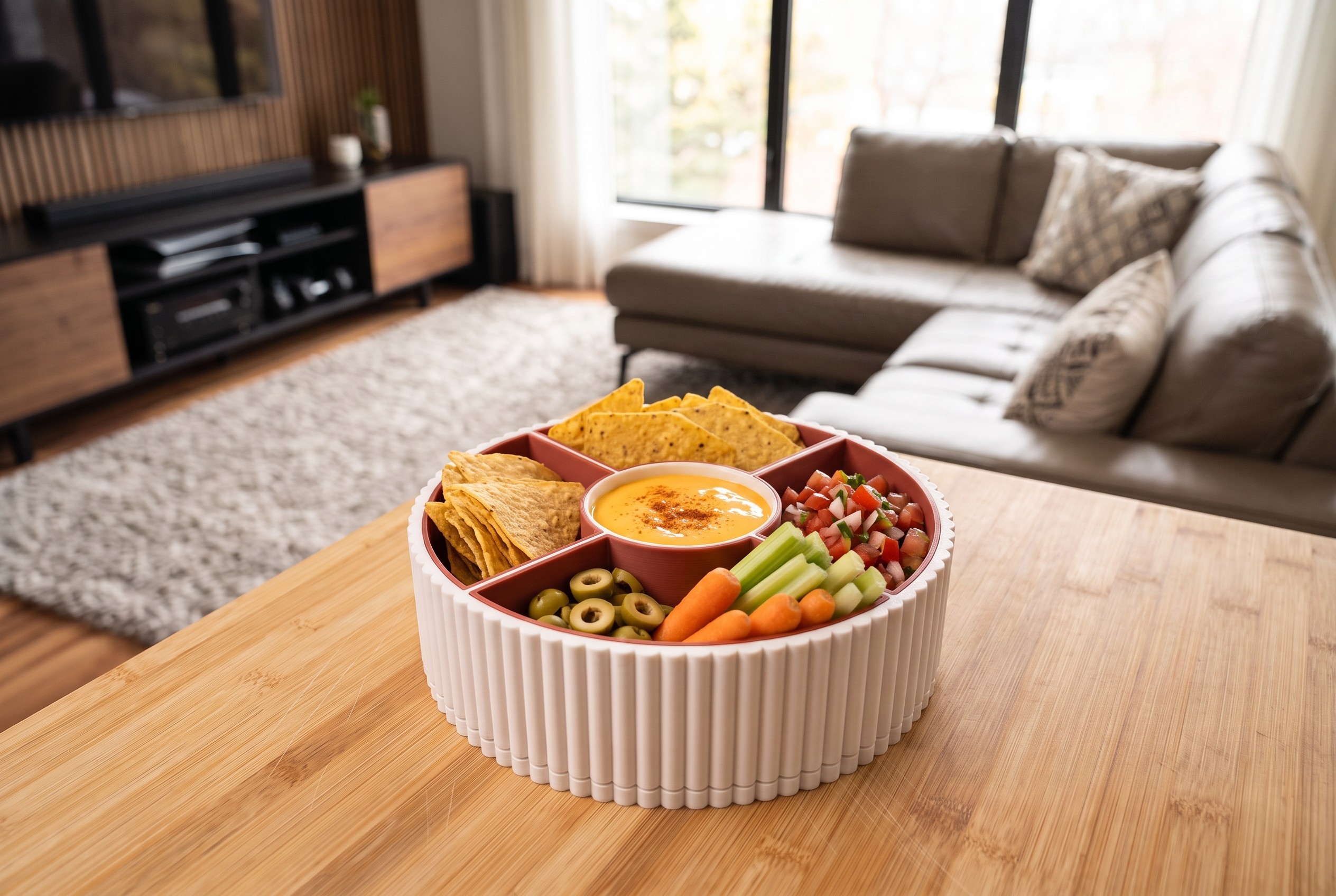 360-Degree Rotatable Ribbed Multi-Tray commercial STL file Bathroom Stuff by Deltaprints