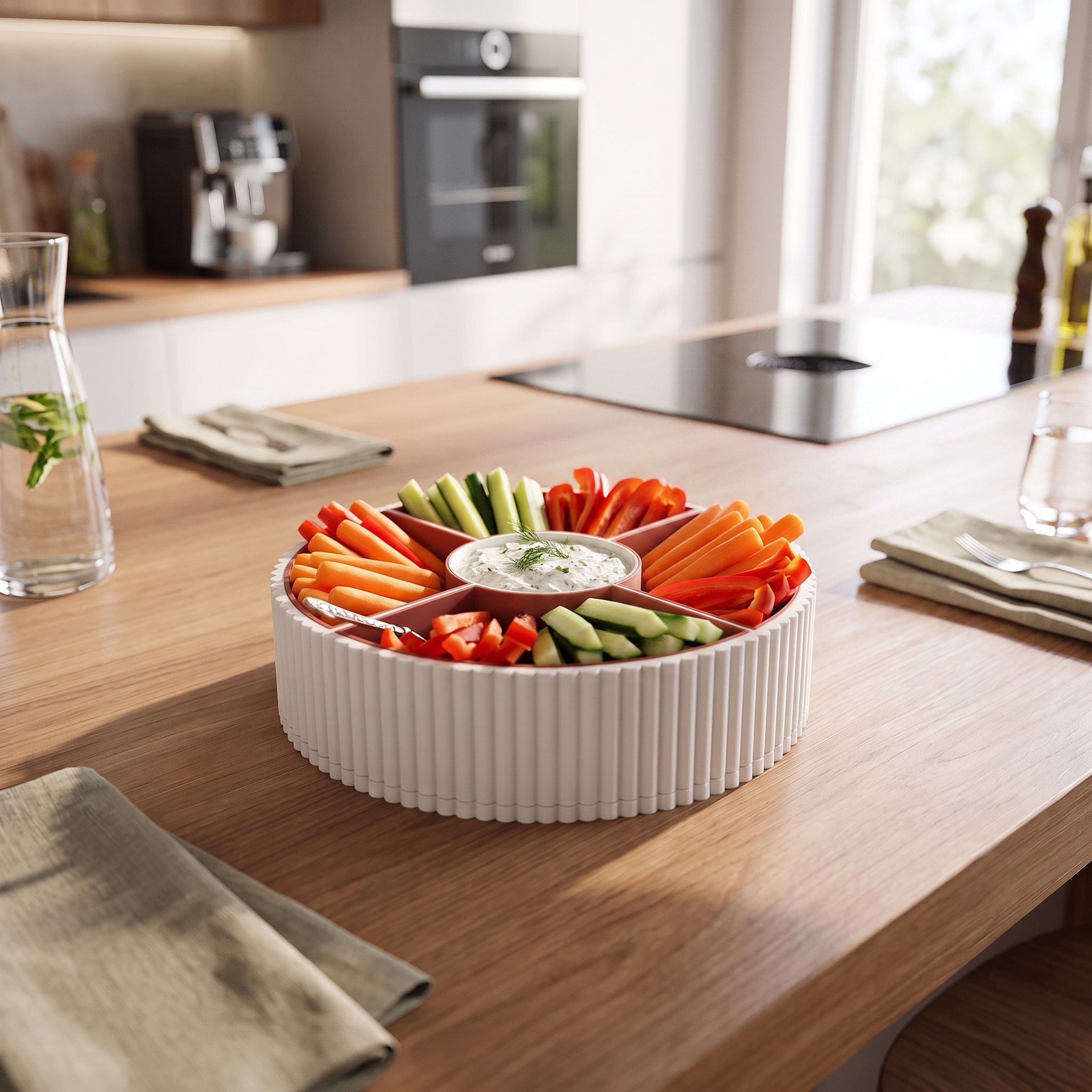 360-Degree Rotatable Ribbed Multi-Tray 3D print product image 2 by Deltaprints