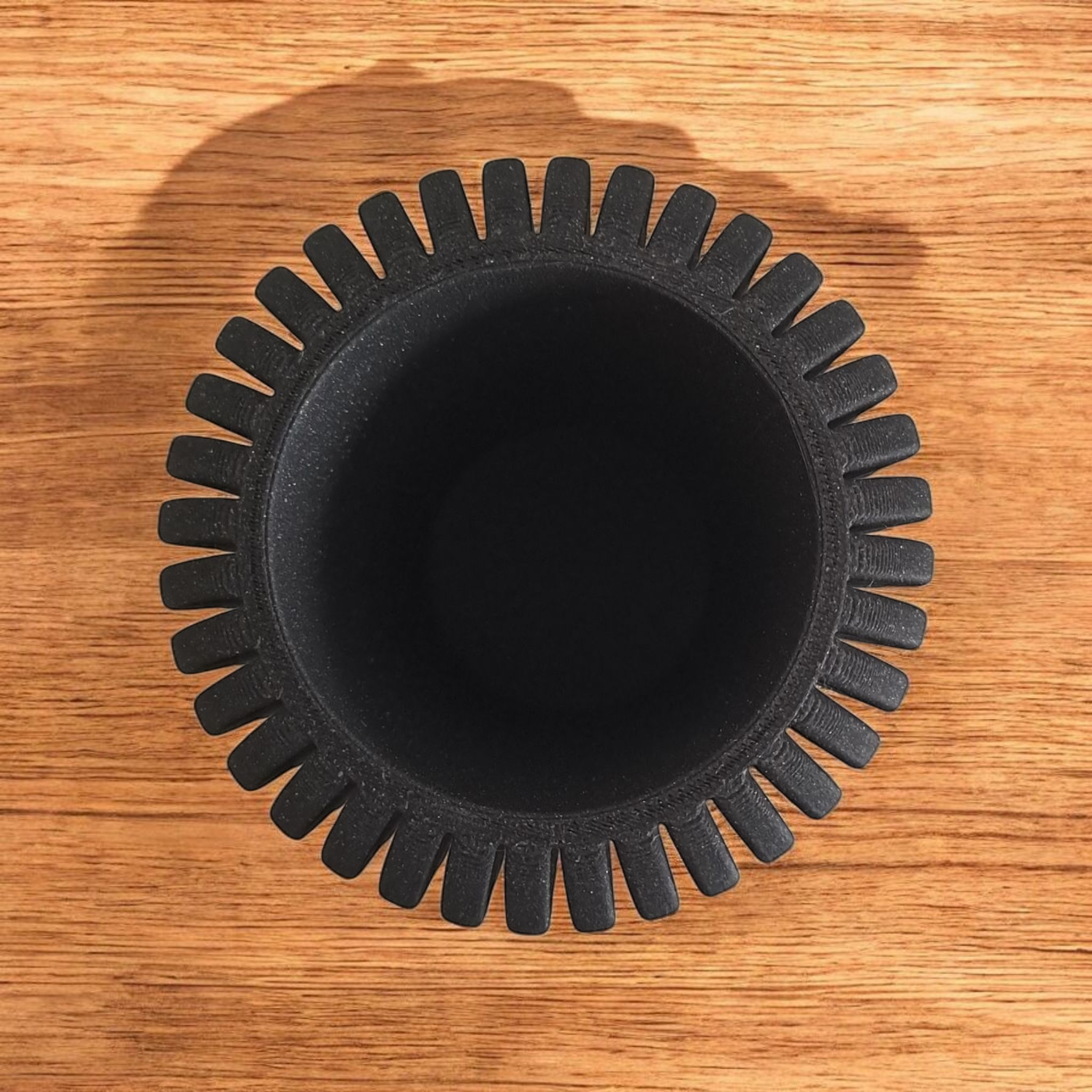 Pencil or Toothbrush Cup with Ribbed Rings 3D print product image 4 by Deltaprints