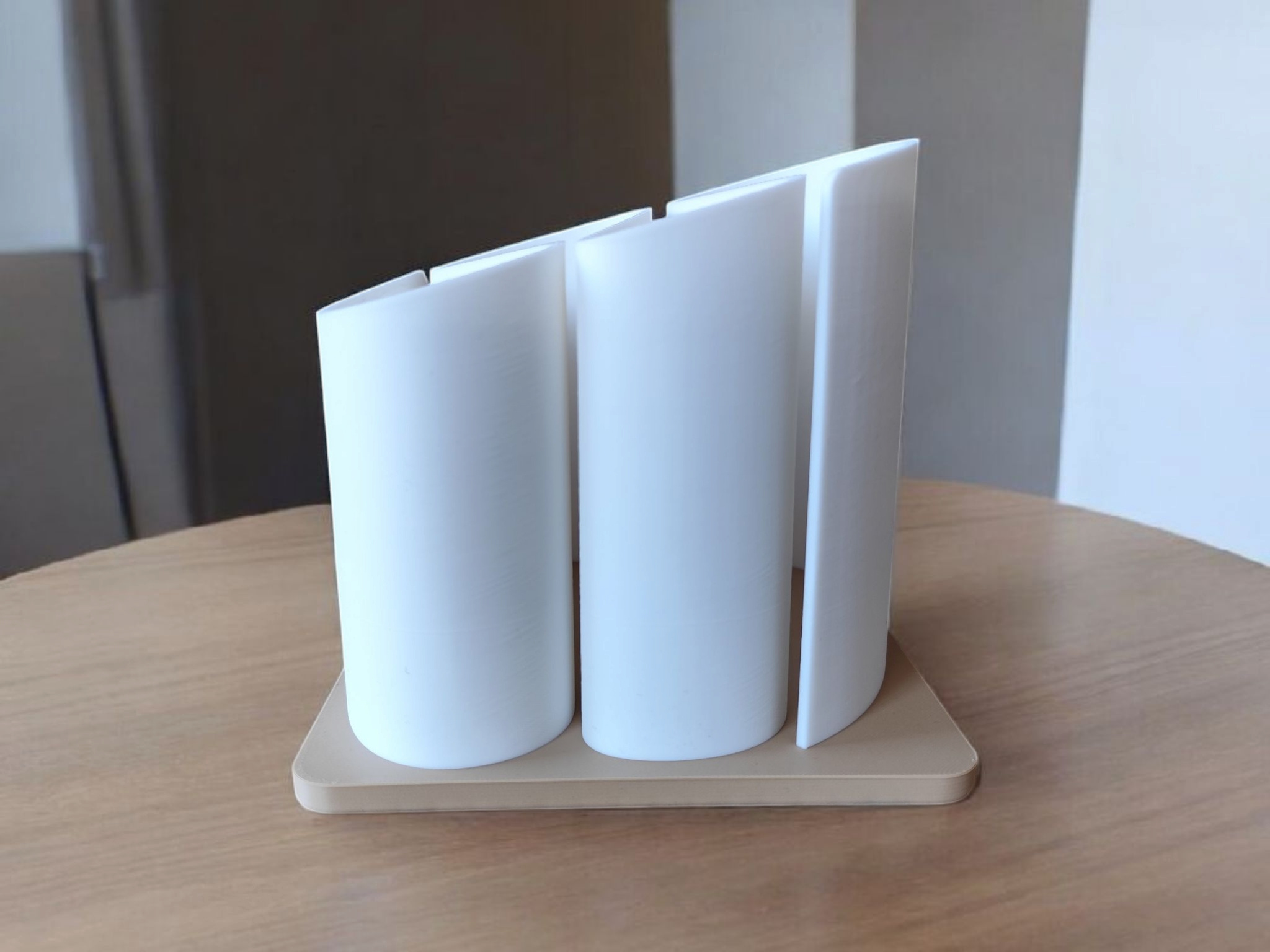 Modern Curved Office Organizer 3D print product image 3 by Deltaprints