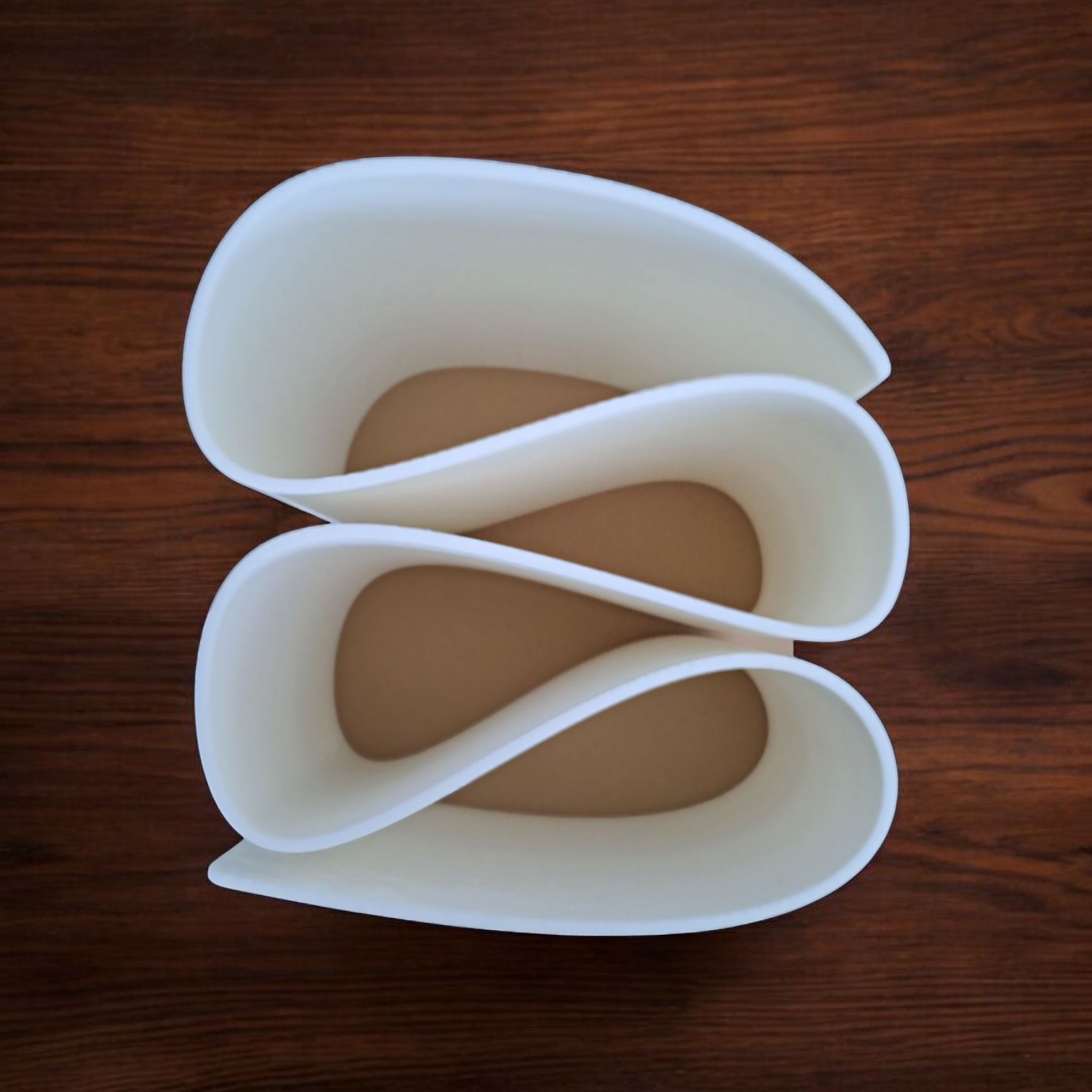 Modern Curved Office Organizer 3D print product image 2 by Deltaprints
