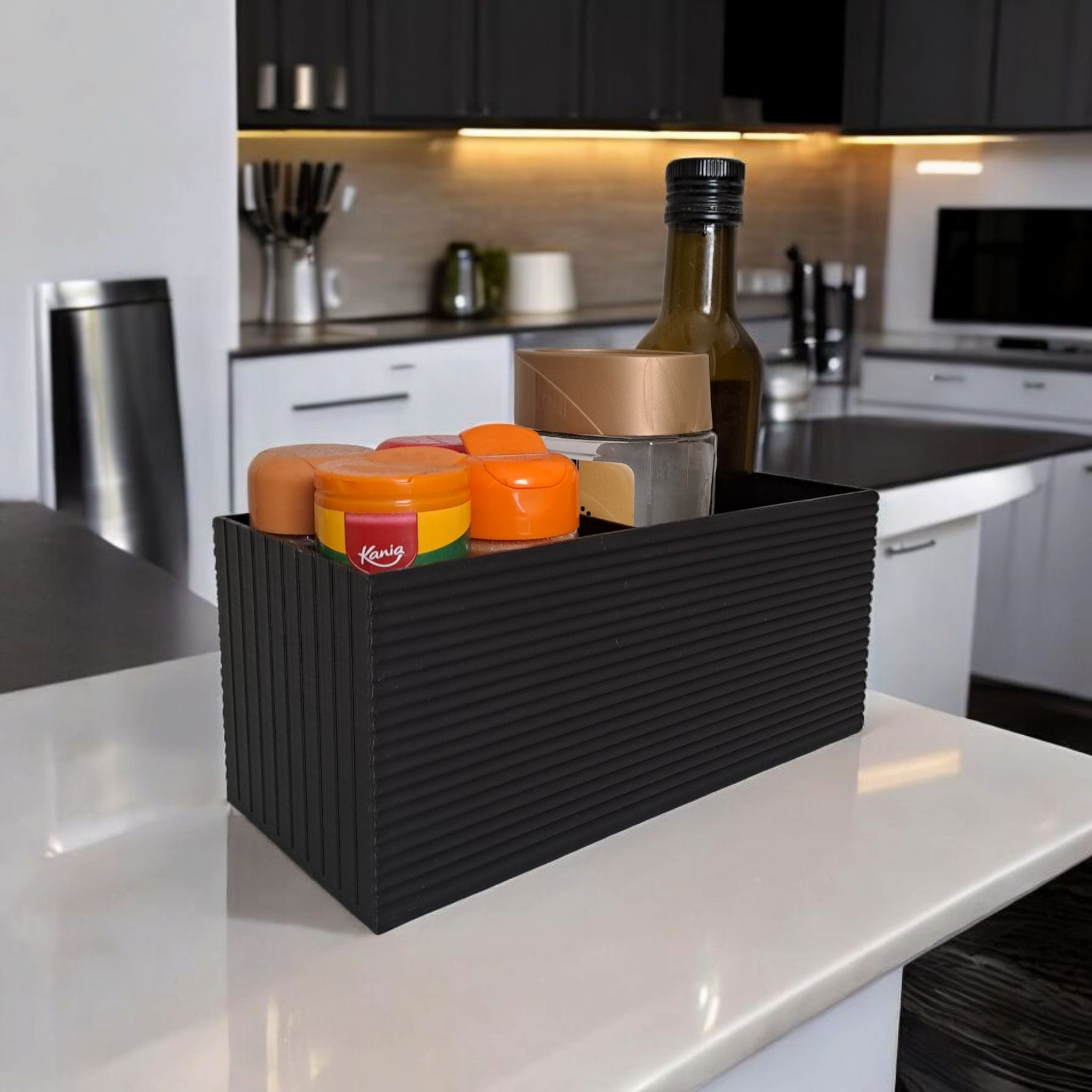 Modern Design Office Organizer With Ribbed Surface 3D print product image 4 by Deltaprints