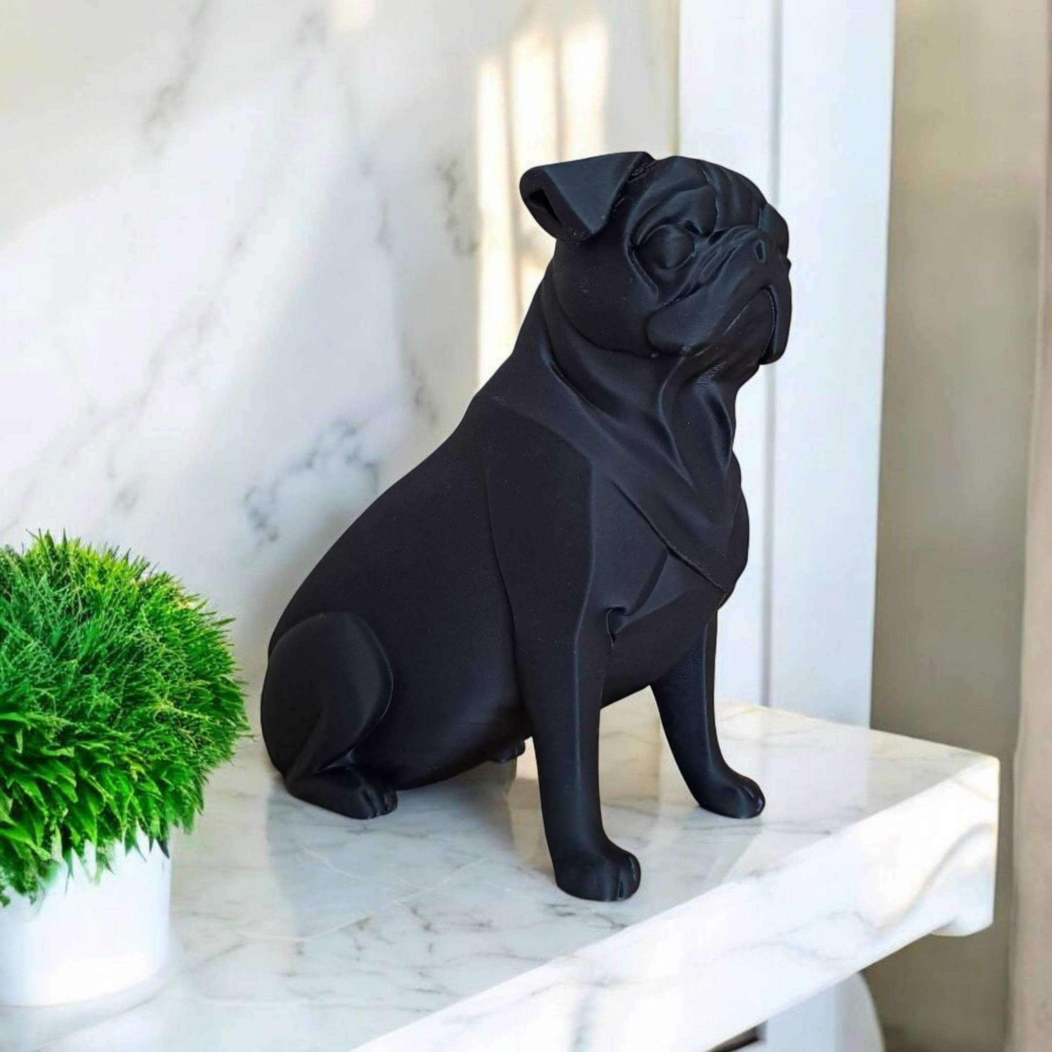 Sculpture #10 – „The Pug“ 3D print product image 2 by Deltaprints
