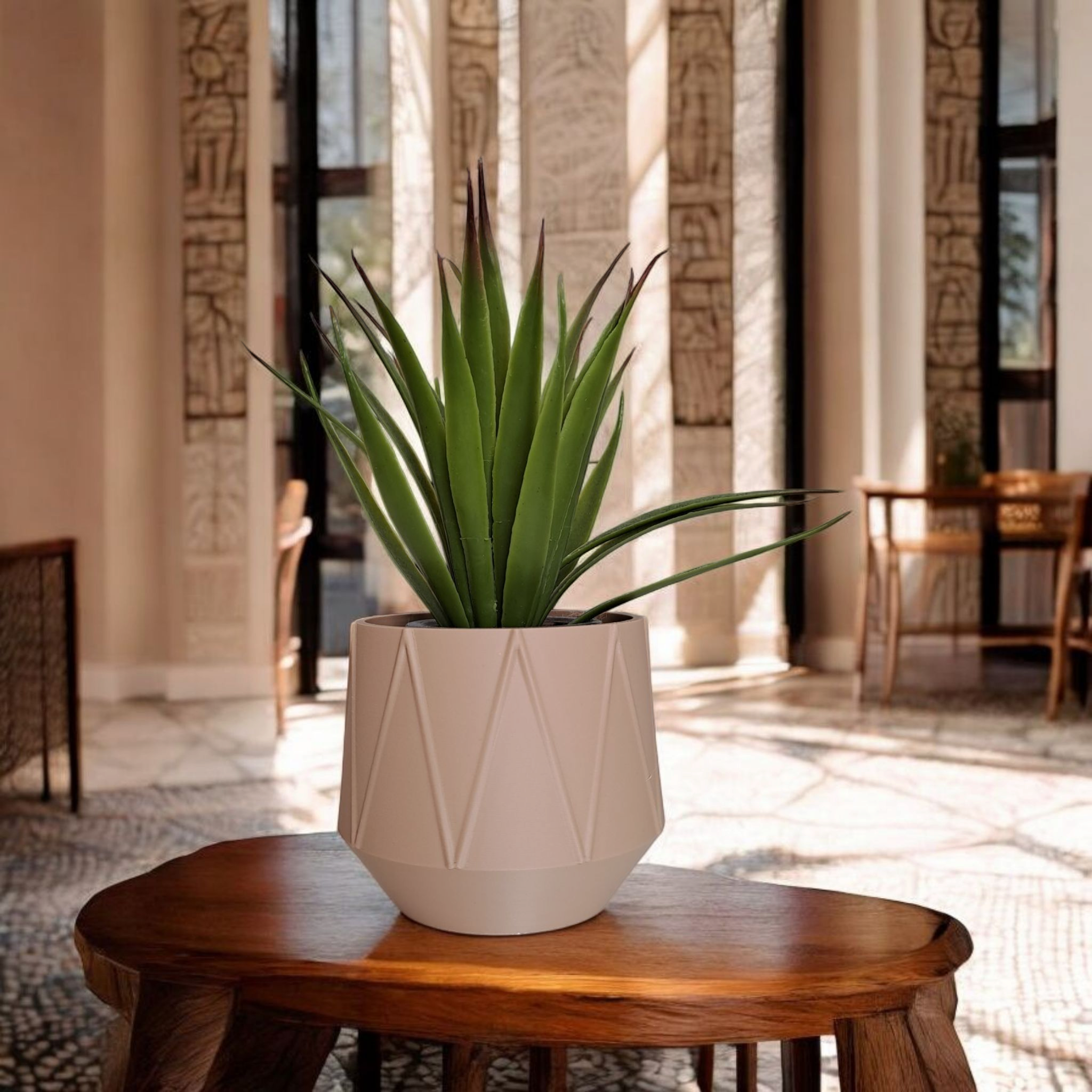 Modern Designed Planter „GeoBloom“ 3D print product image 2 by Deltaprints