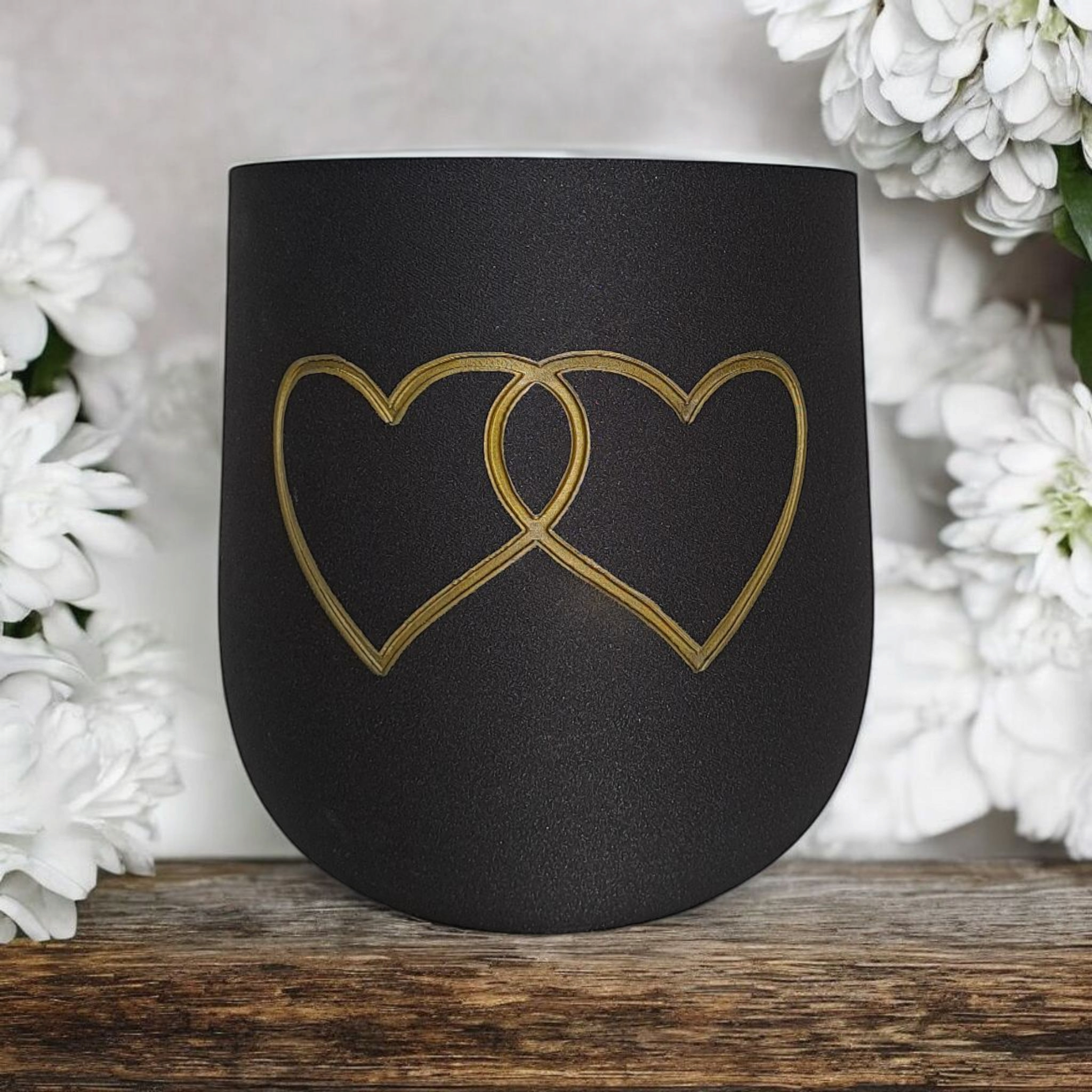 Modern rounded plantpot „Two Hearts“ 3D print product image 3 by Deltaprints