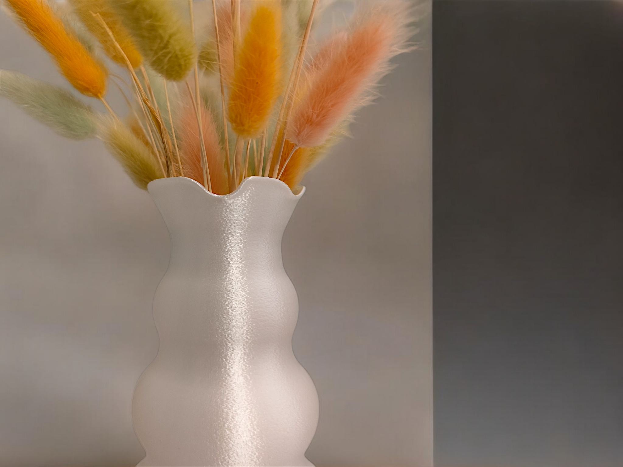 Playful Tulip- Head Shaped Vase 3D print product image 3 by Deltaprints