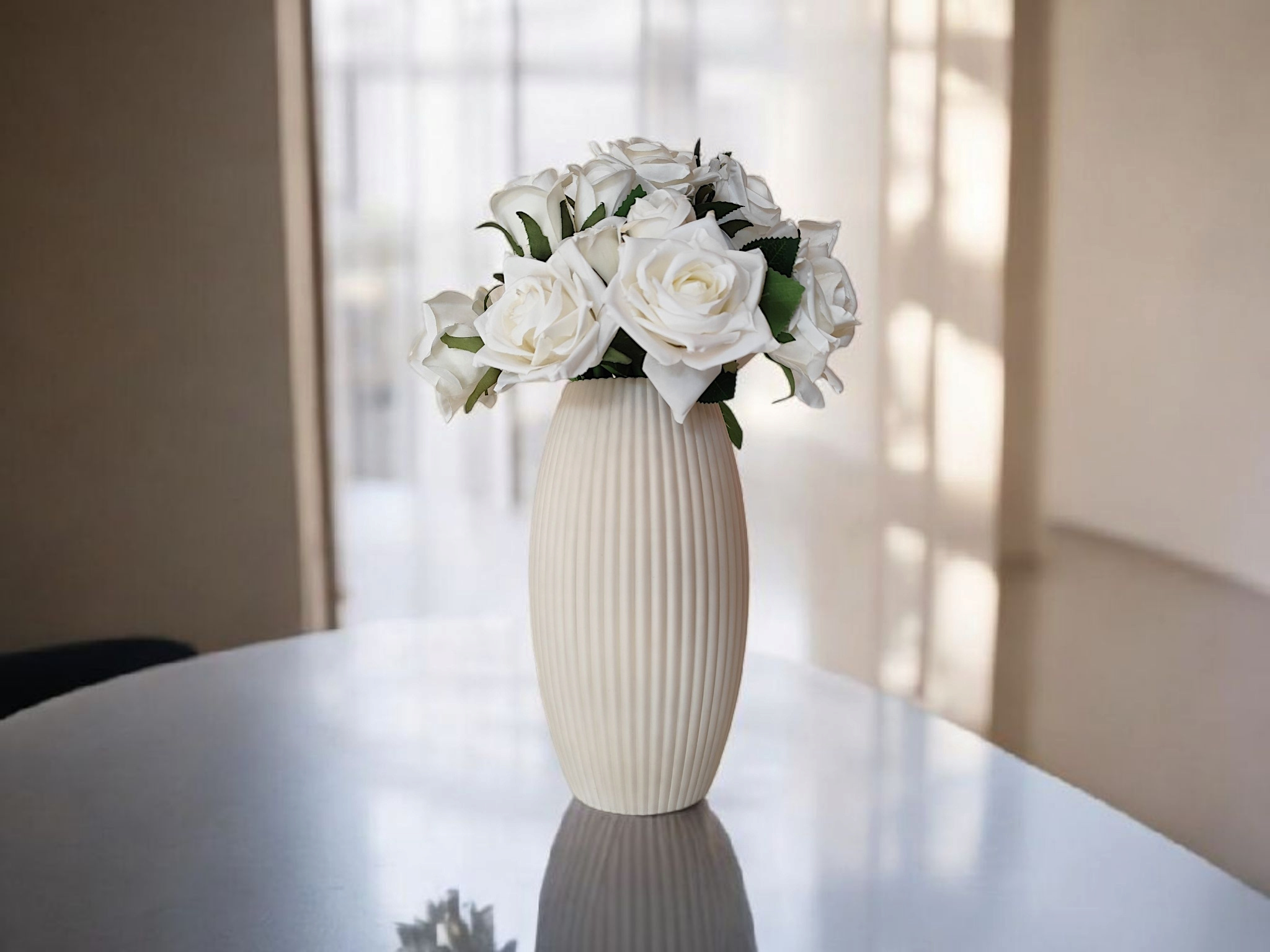 Ribbed Design Vase „Alexia“ commercial STL file Vases by Deltaprints