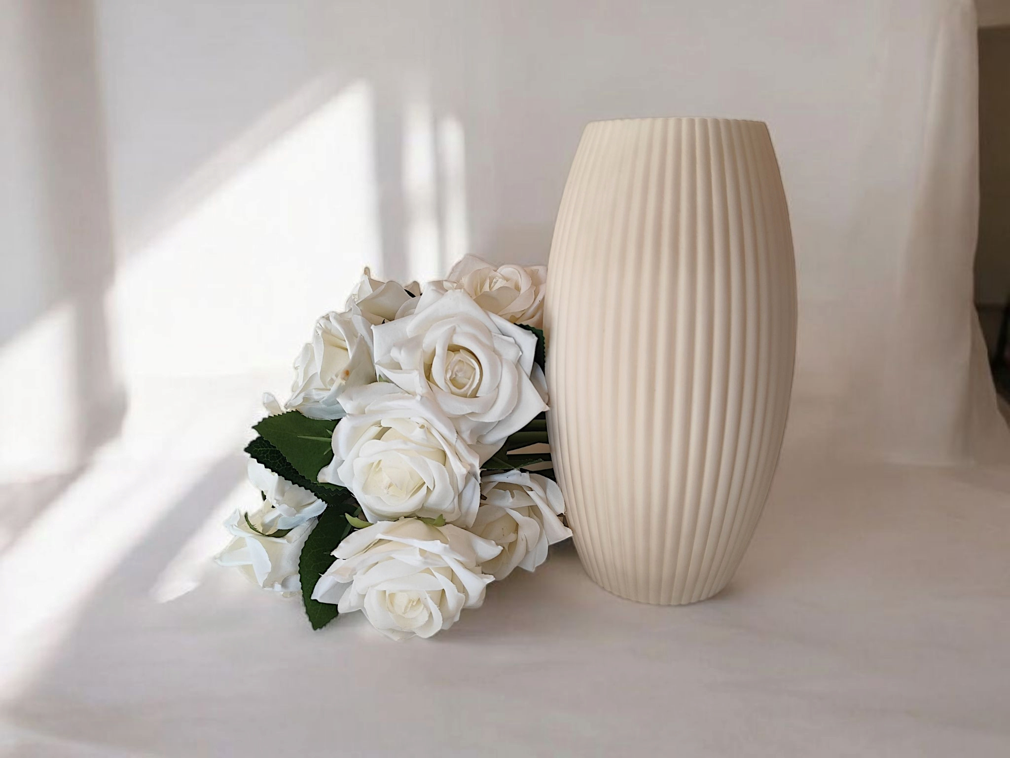 Ribbed Design Vase „Alexia“ 3D print product image 2 by Deltaprints