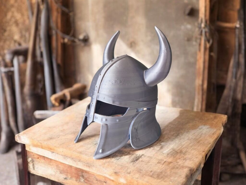 Old Worn Viking Helmet – commercial STL model for 3D printing by Deltaprints