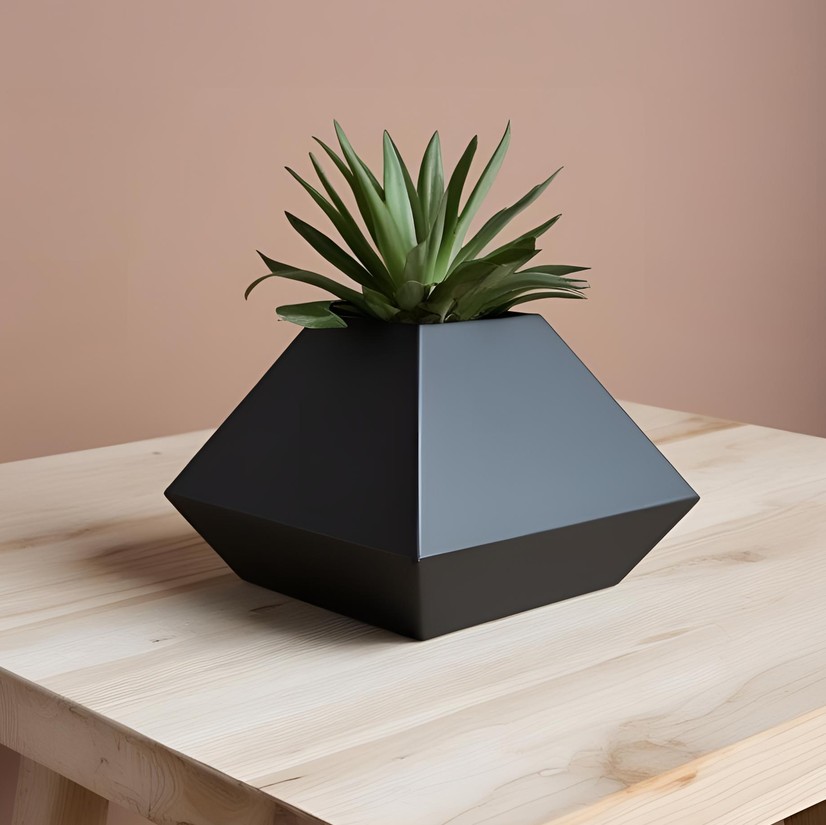 Modern Minimalist Pyramid Planter, Decor Vessel – commercial STL model for 3D printing by Deltaprints