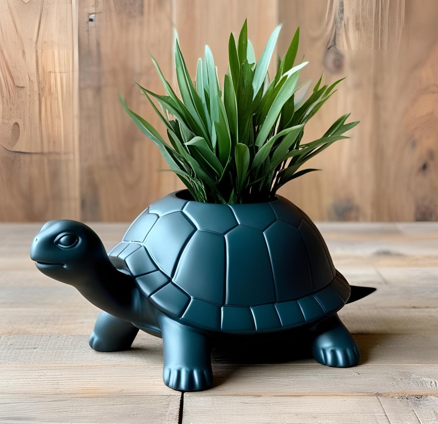 Little Cute Turtle Plantpot – commercial STL model for 3D printing by Deltaprints