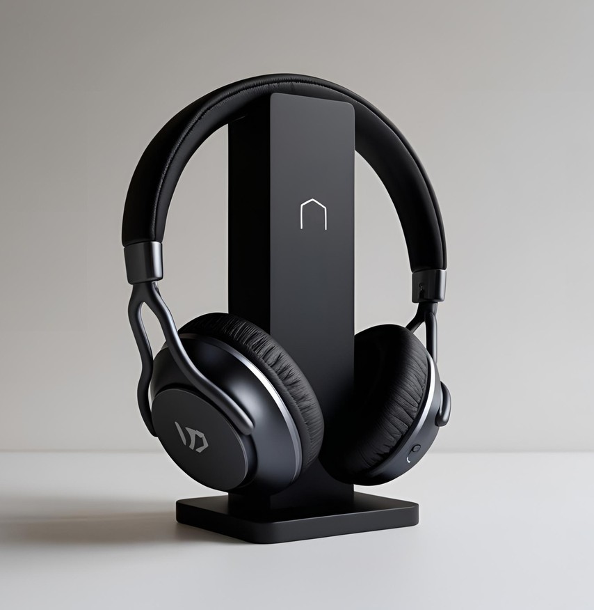 Modern Minimlist Headphone Holder – commercial STL model for 3D printing by Deltaprints