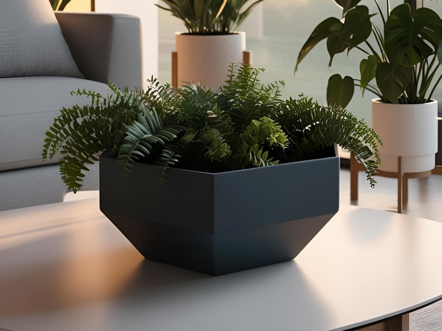 Modern Hexagonal Planter – commercial STL model for 3D printing by Deltaprints